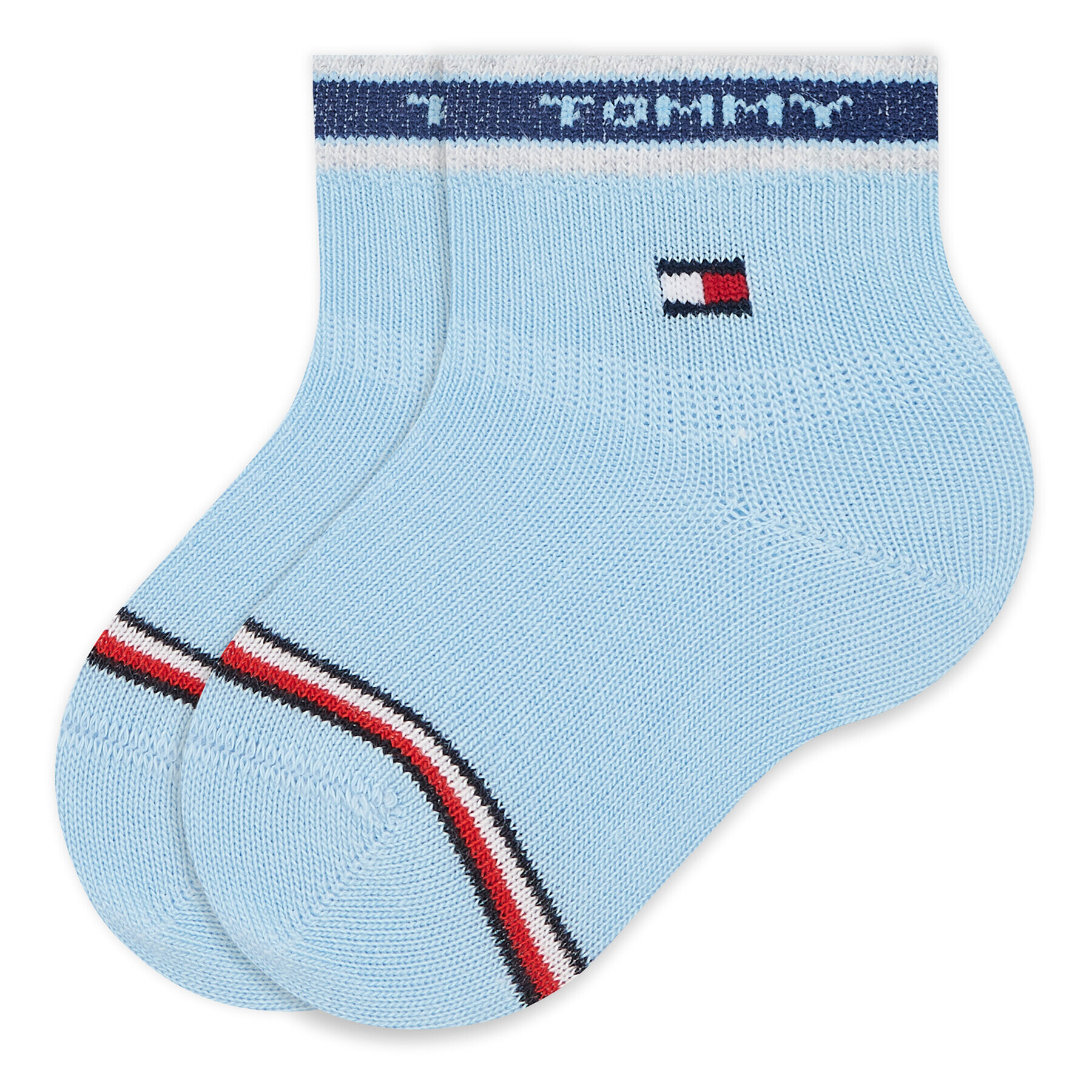 Tommy Hilfiger Set 3 parov otroških visokih nogavic 701220278 Modra - Pepit.si