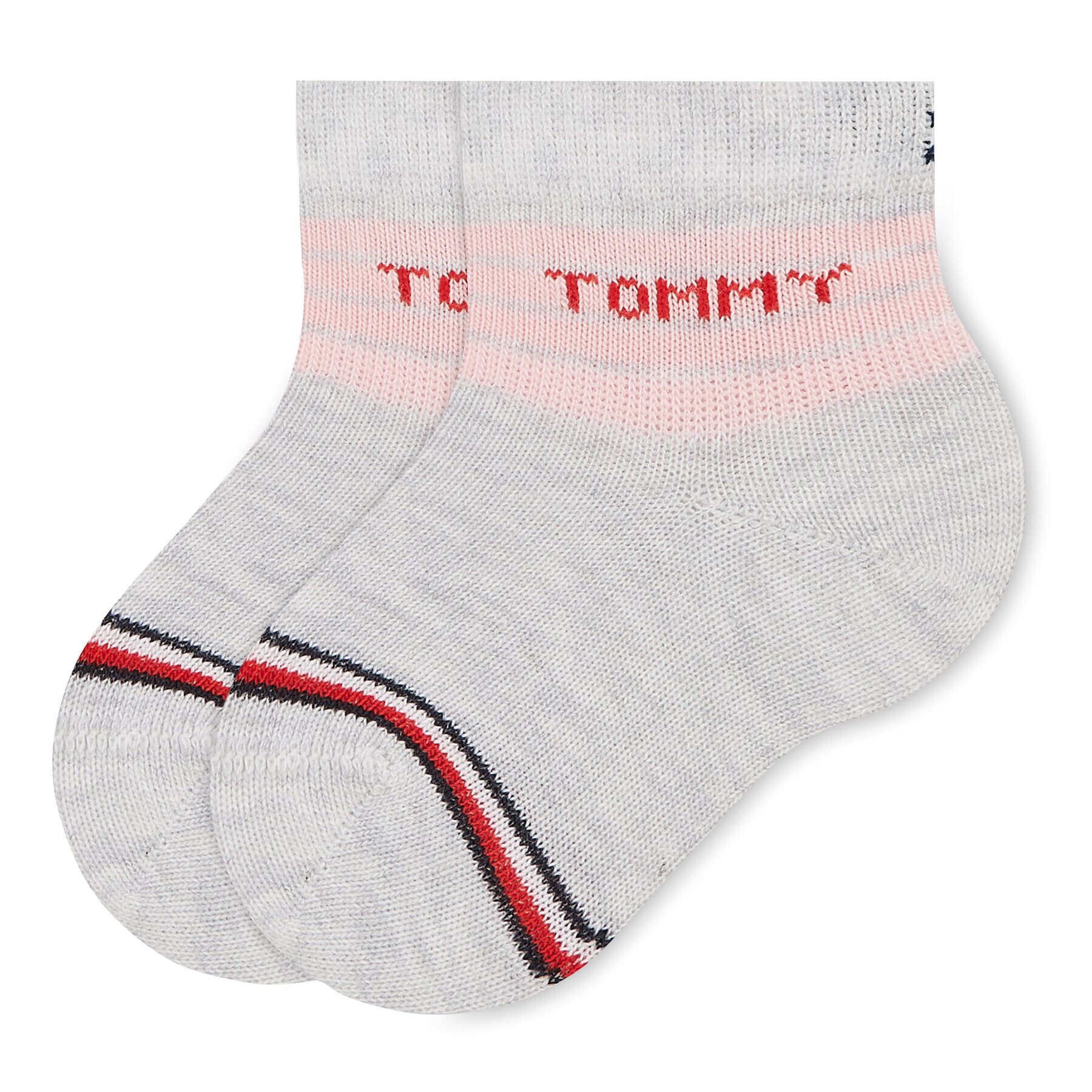 Tommy Hilfiger Set 3 parov otroških visokih nogavic 701220278 Roza - Pepit.si