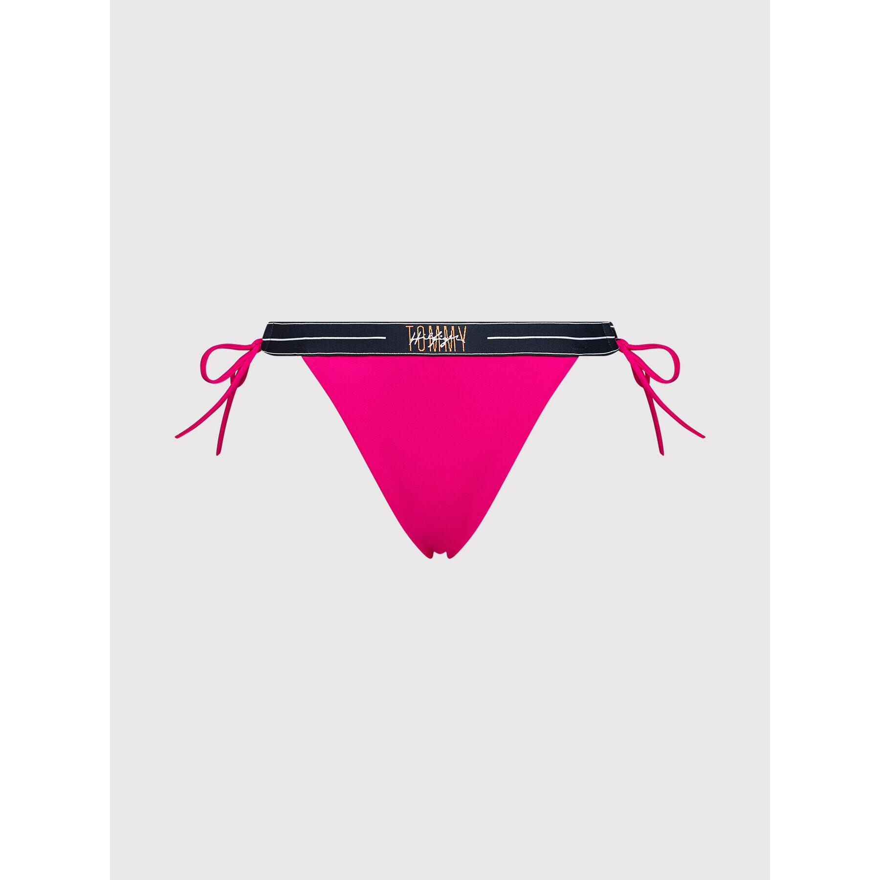 Tommy Hilfiger Spodnji del bikini Cheeky Side Tie UW0UW03096 Roza - Pepit.si