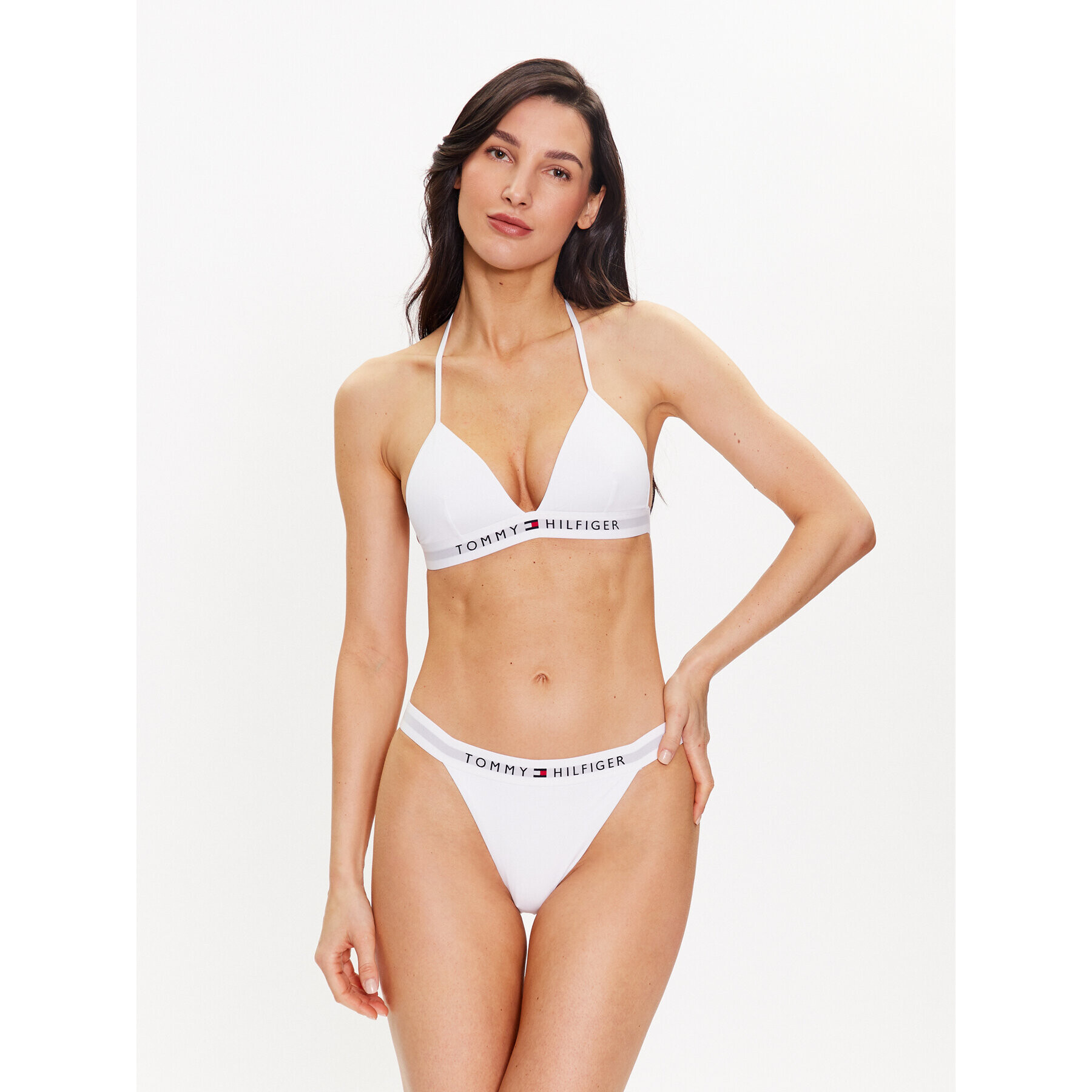 Tommy Hilfiger Spodnji del bikini UW0UW04135 Bela - Pepit.si