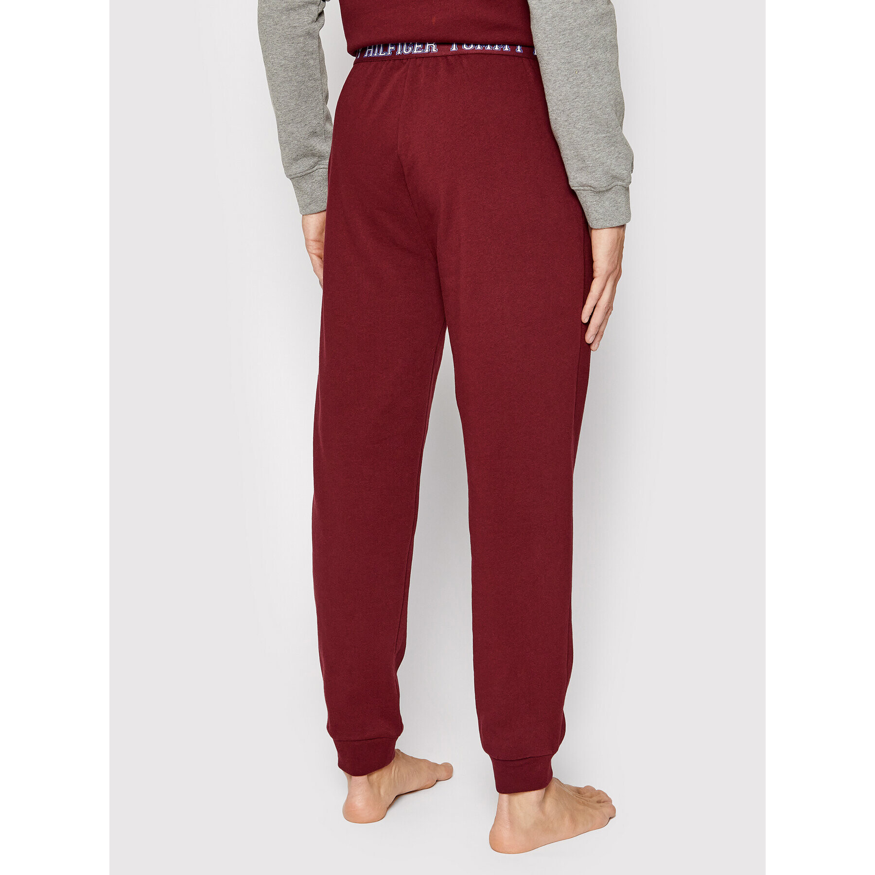 Tommy Hilfiger Spodnji del pižame UM0UM02384 Bordo rdeča Regular Fit - Pepit.si