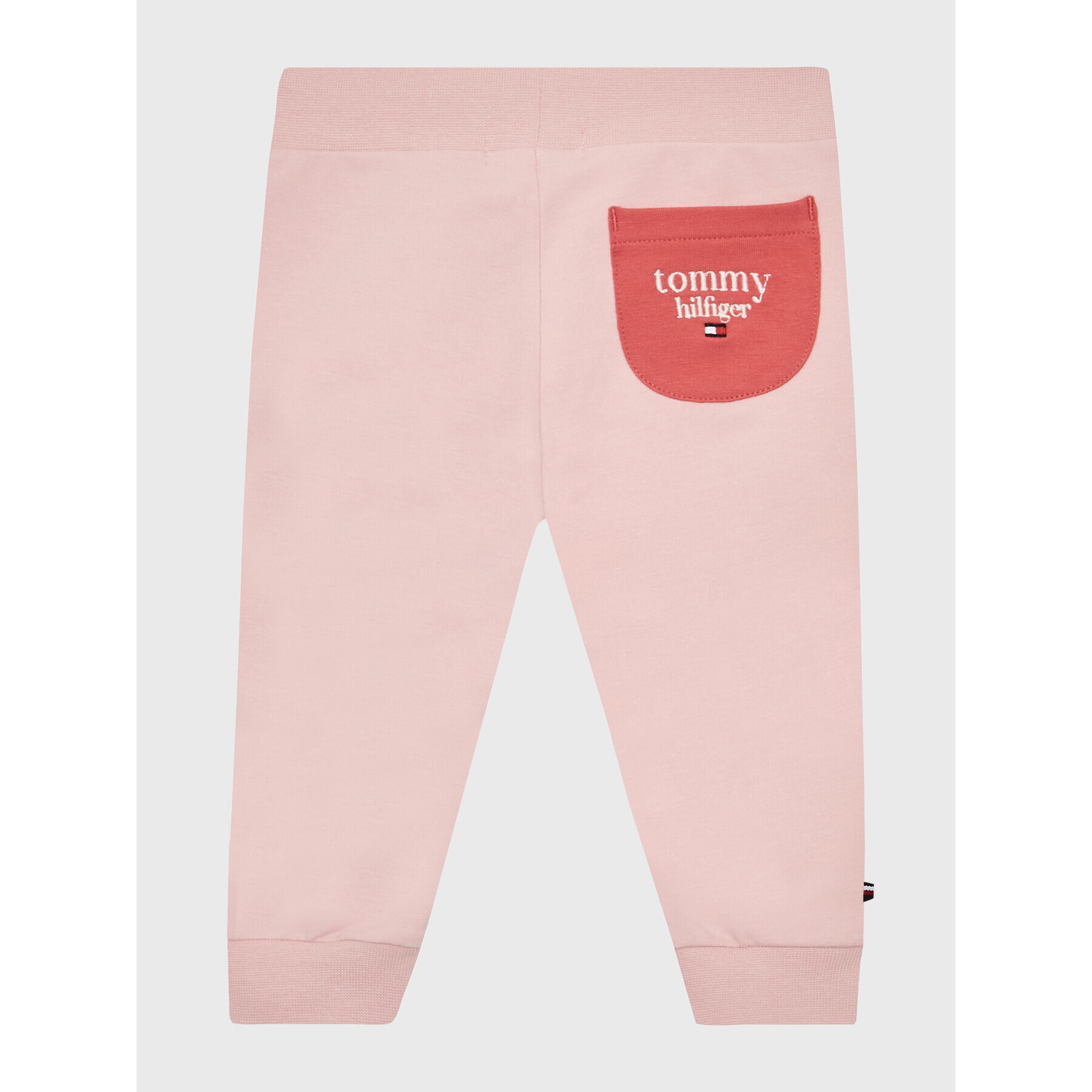 Tommy Hilfiger Spodnji del trenirke Logo Colorblock KN0KN01516 Roza Regular Fit - Pepit.si