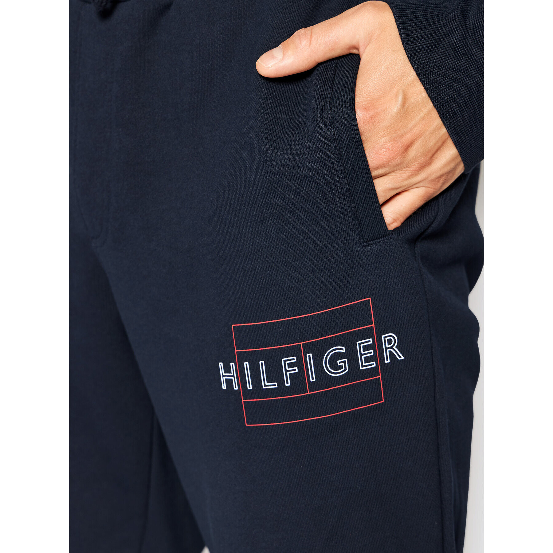 Tommy Hilfiger Spodnji del trenirke MW0MW25599 Mornarsko modra Regular Fit - Pepit.si