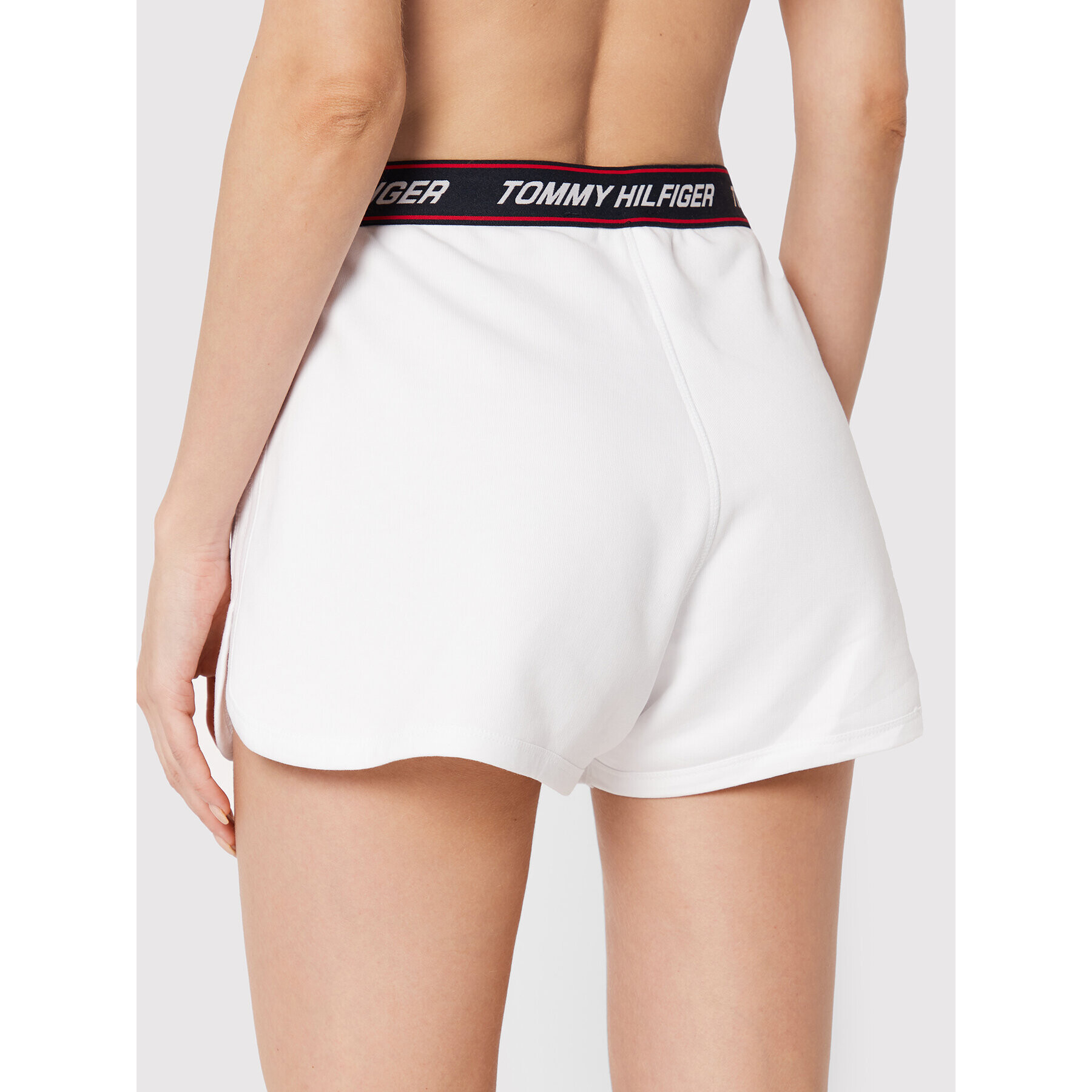 Tommy Hilfiger Športne kratke hlače Tape S10S101432 Bela Regular Fit - Pepit.si