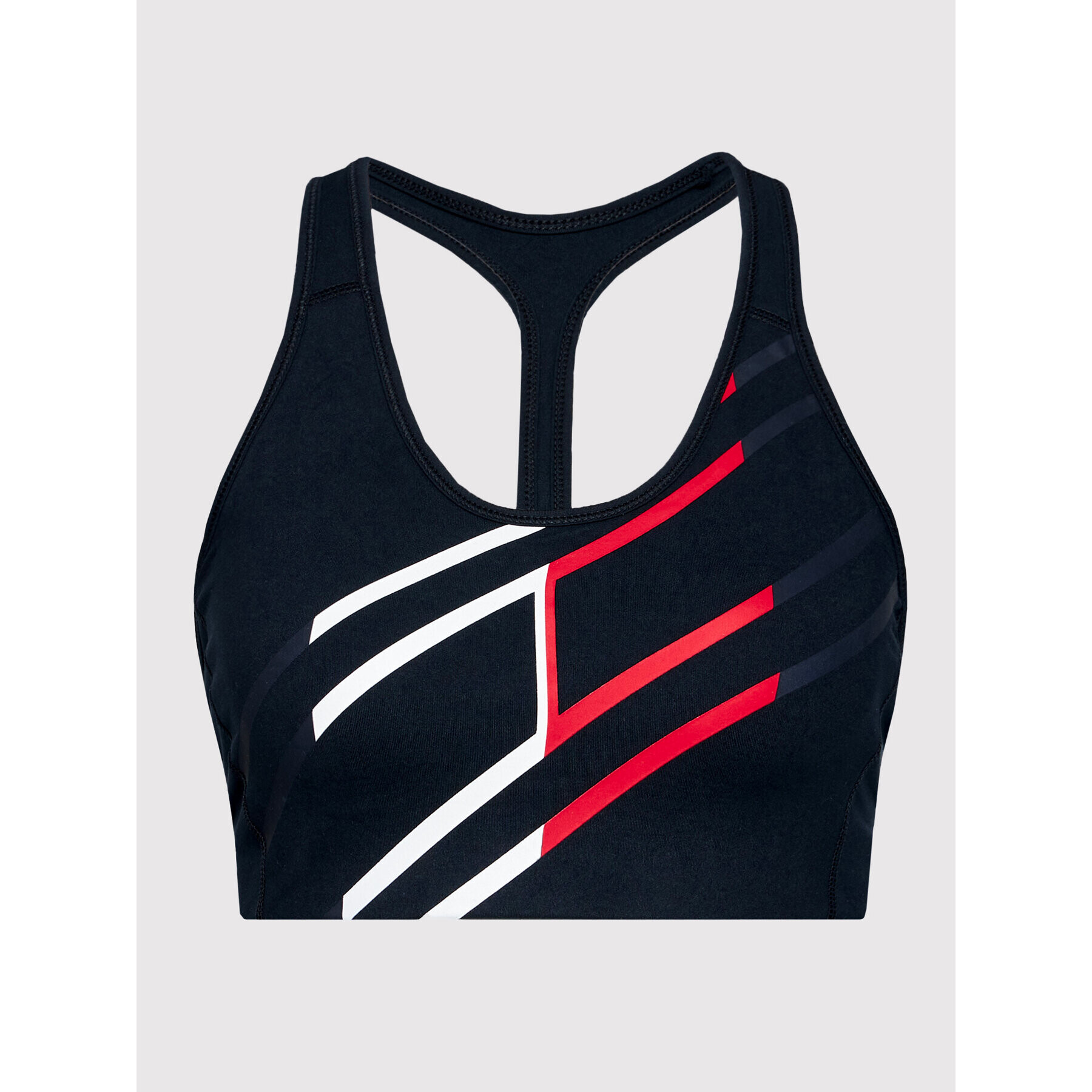 Tommy Hilfiger Špotni nedrček Graphic Racer S10S101066 Mornarsko modra - Pepit.si