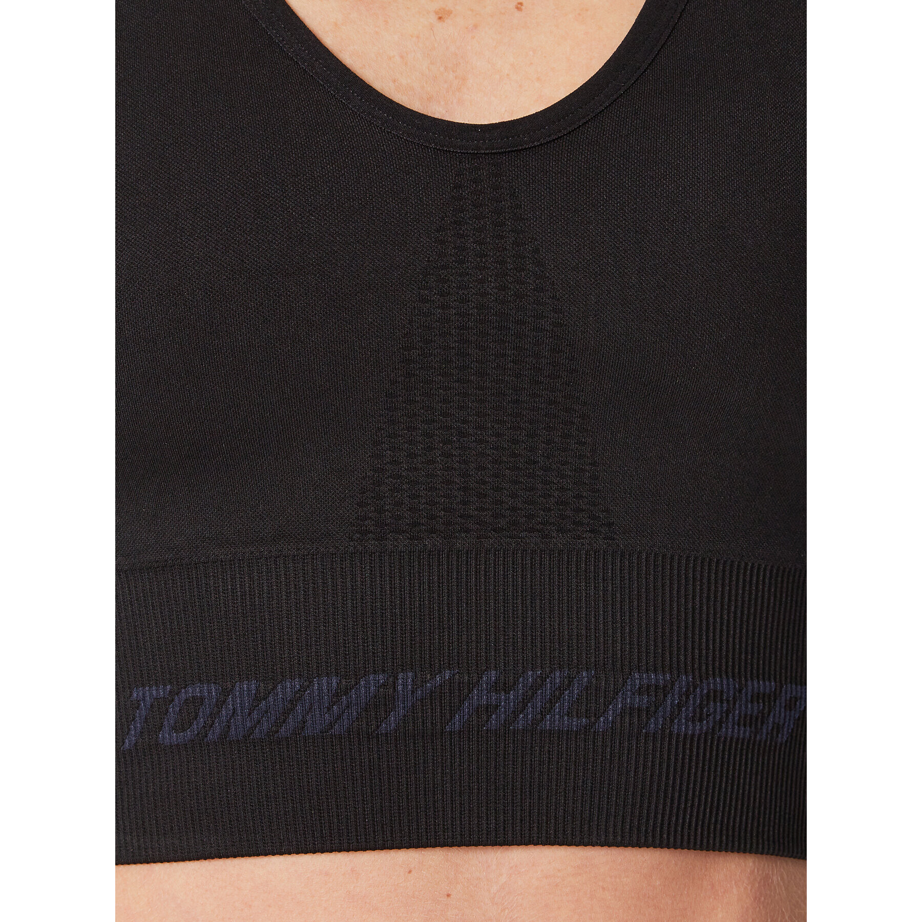 Tommy Hilfiger Špotni nedrček Intensity Shiny Seamless S10S101471 Črna - Pepit.si