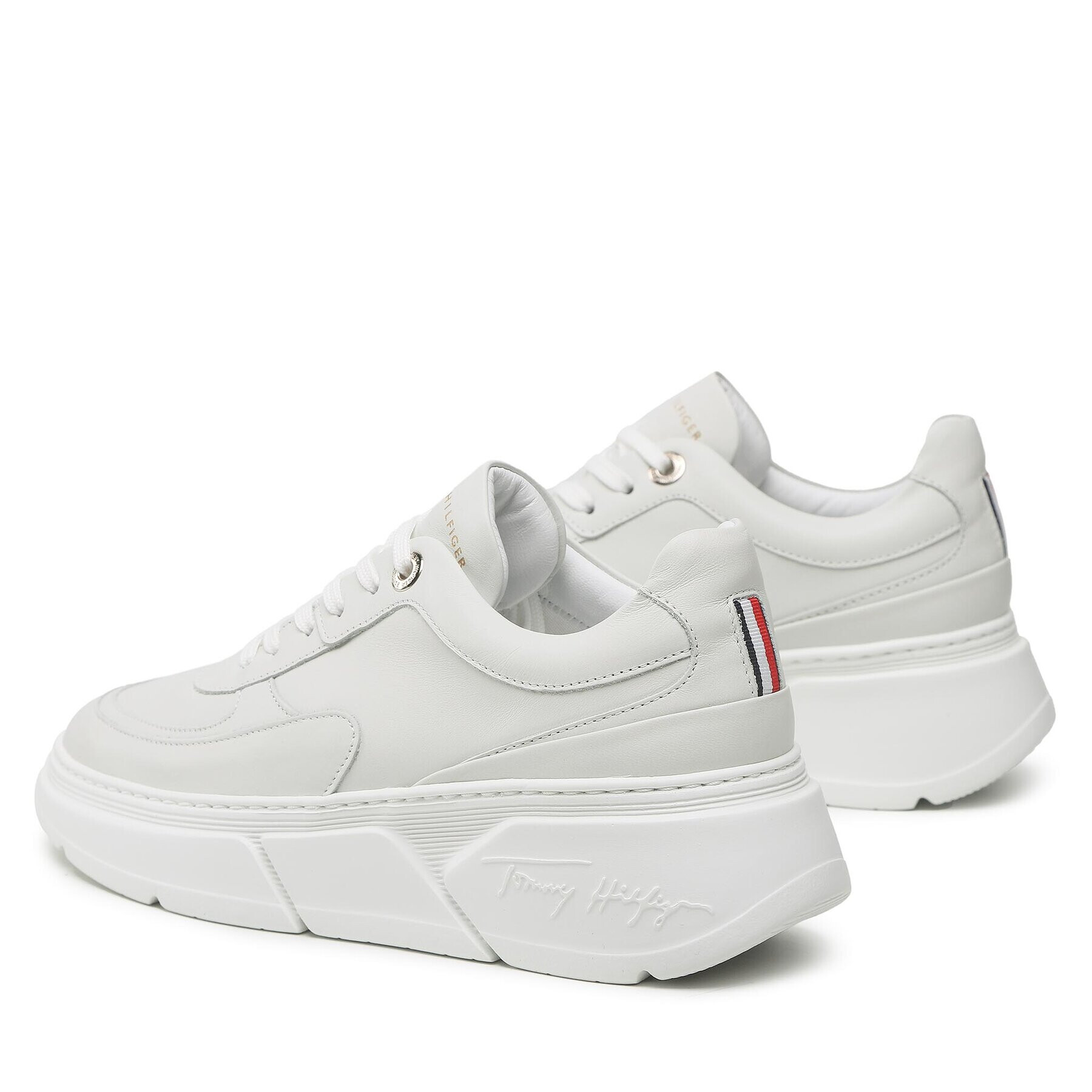 Tommy Hilfiger Superge Chunky Leather Sneaker FW0FW06855 Siva - Pepit.si