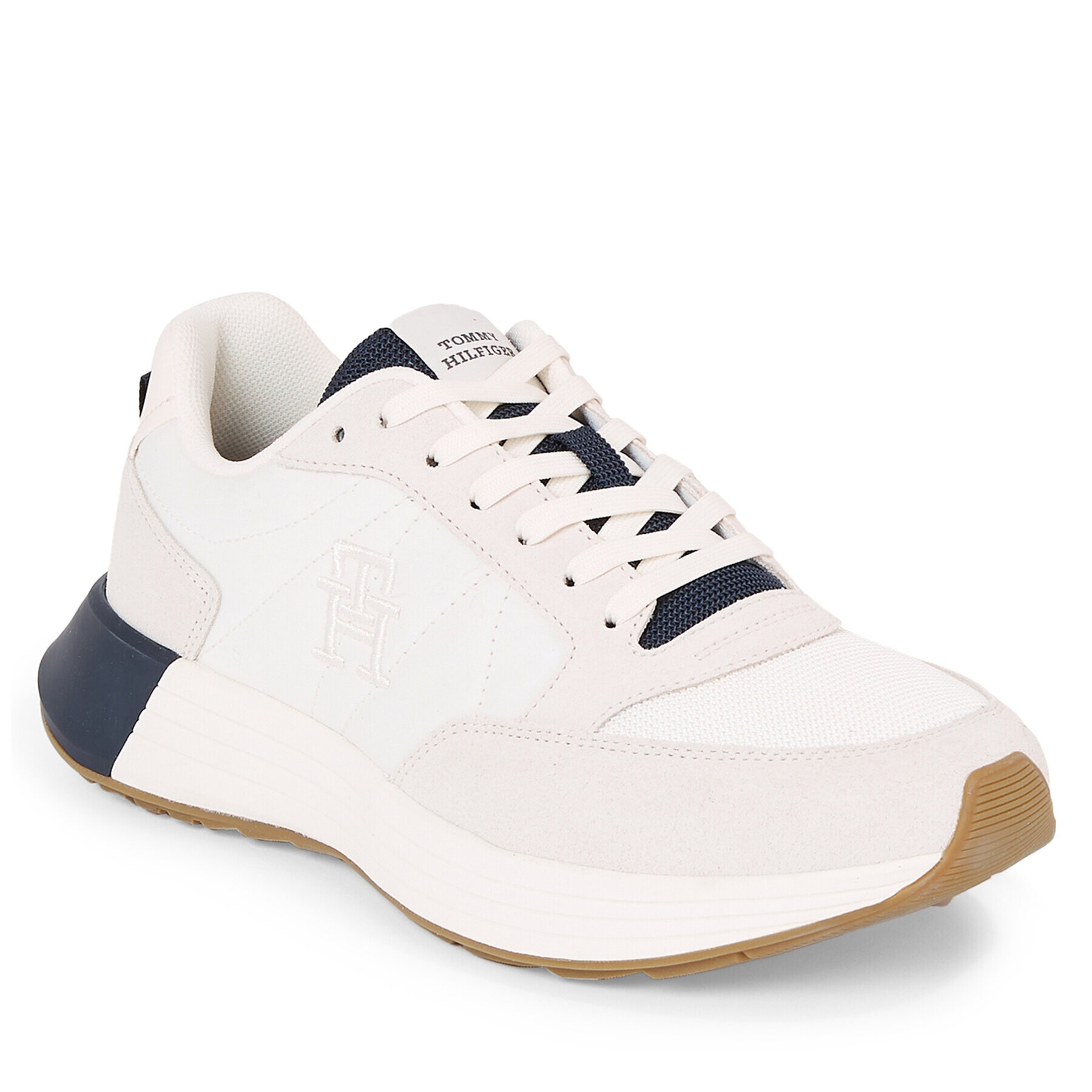 Tommy Hilfiger Superge Classic Elevated Runner Mix FM0FM04636 Bela - Pepit.si