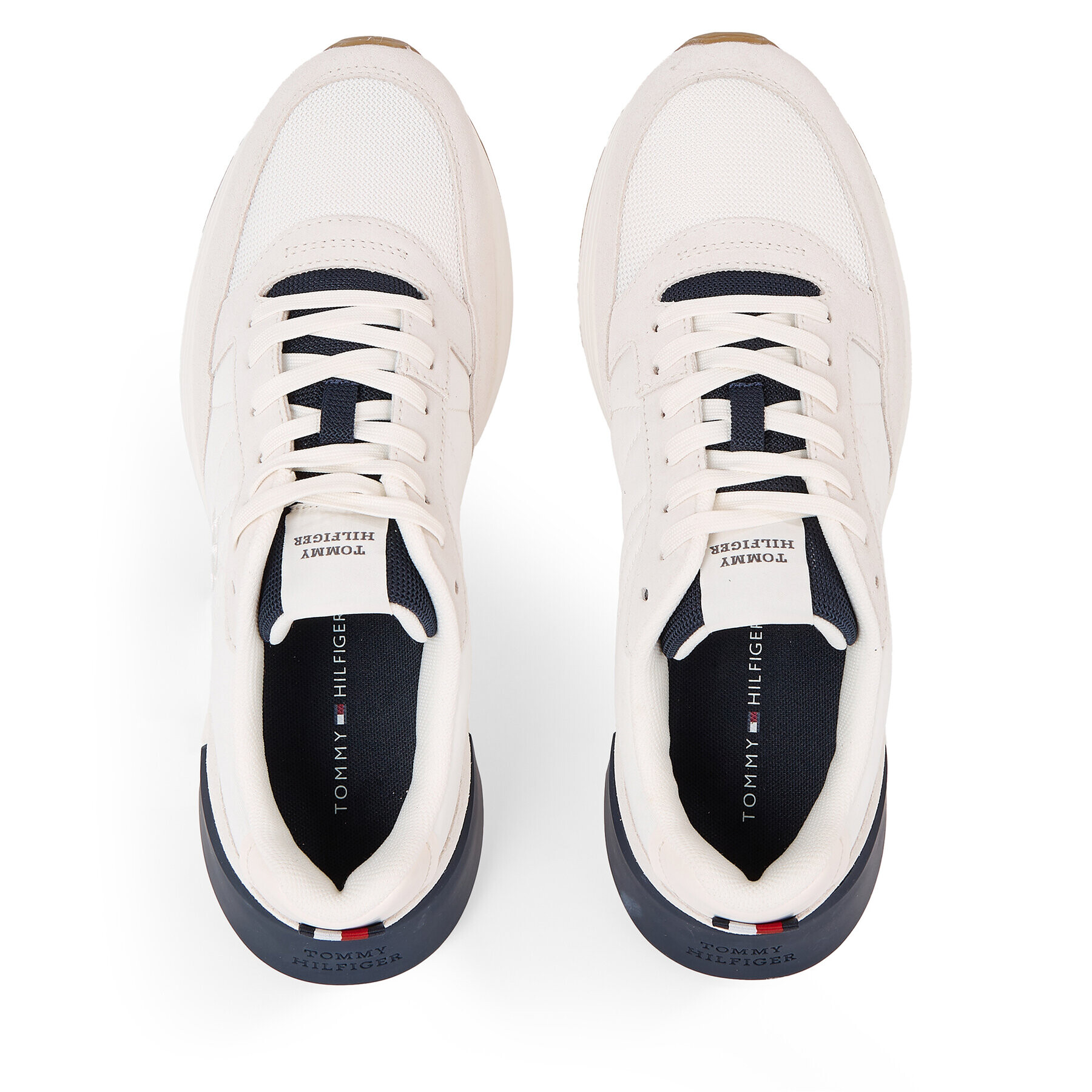 Tommy Hilfiger Superge Classic Elevated Runner Mix FM0FM04636 Bela - Pepit.si