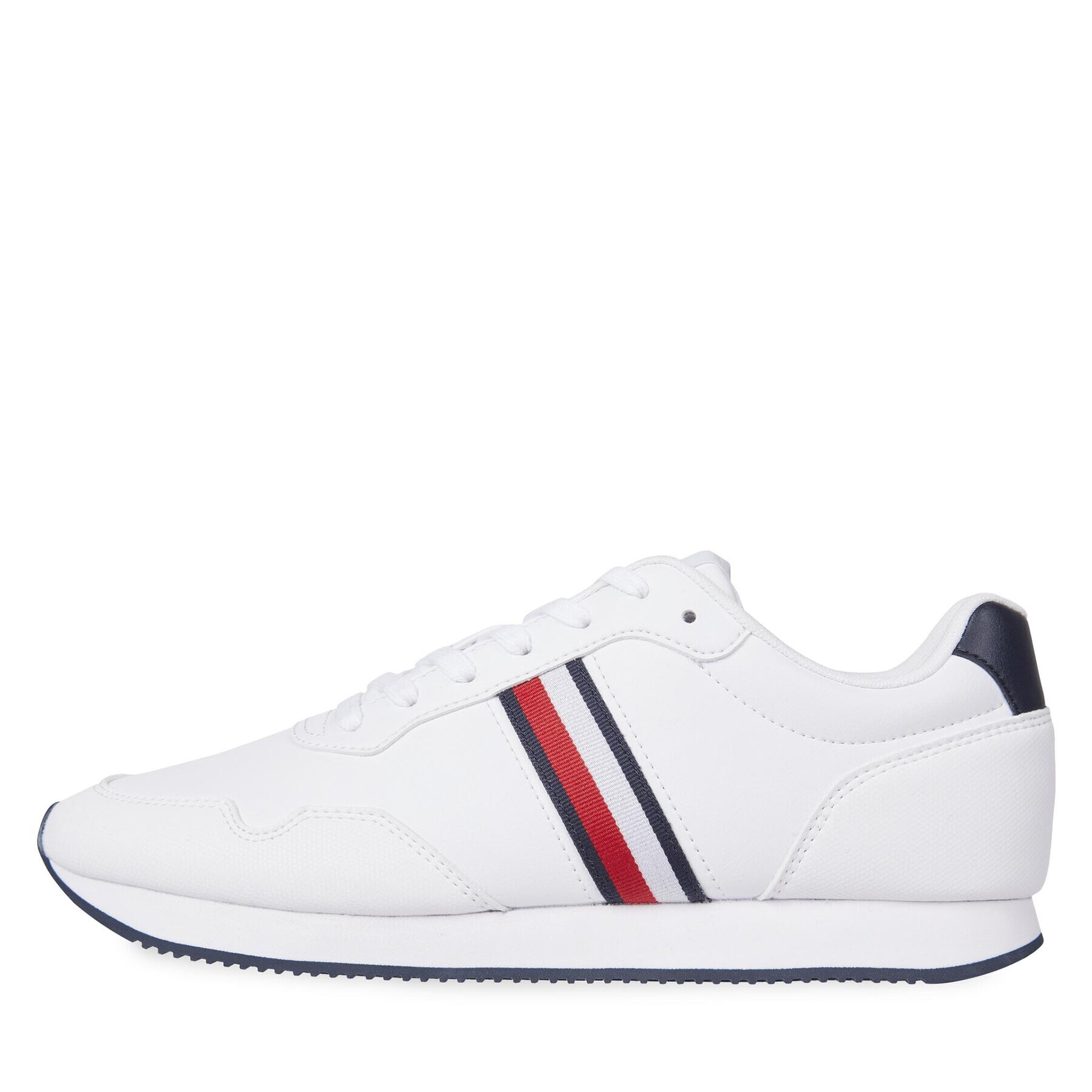 Tommy Hilfiger Superge Core Lo Runner Pu Lth FM0FM04834 Bela - Pepit.si