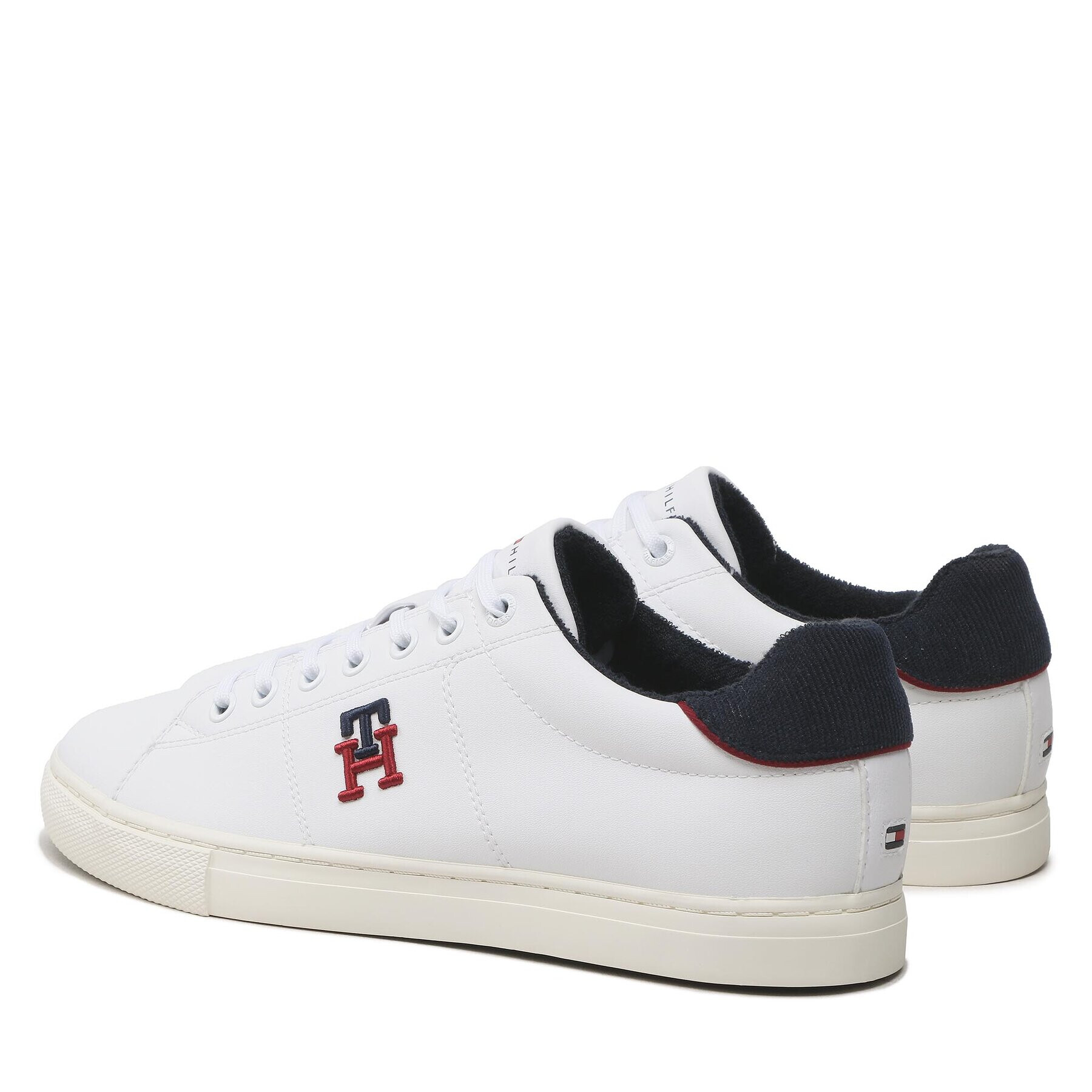 Tommy Hilfiger Superge Core Vulc Varsity Monogram FM0FM04350 Bela - Pepit.si