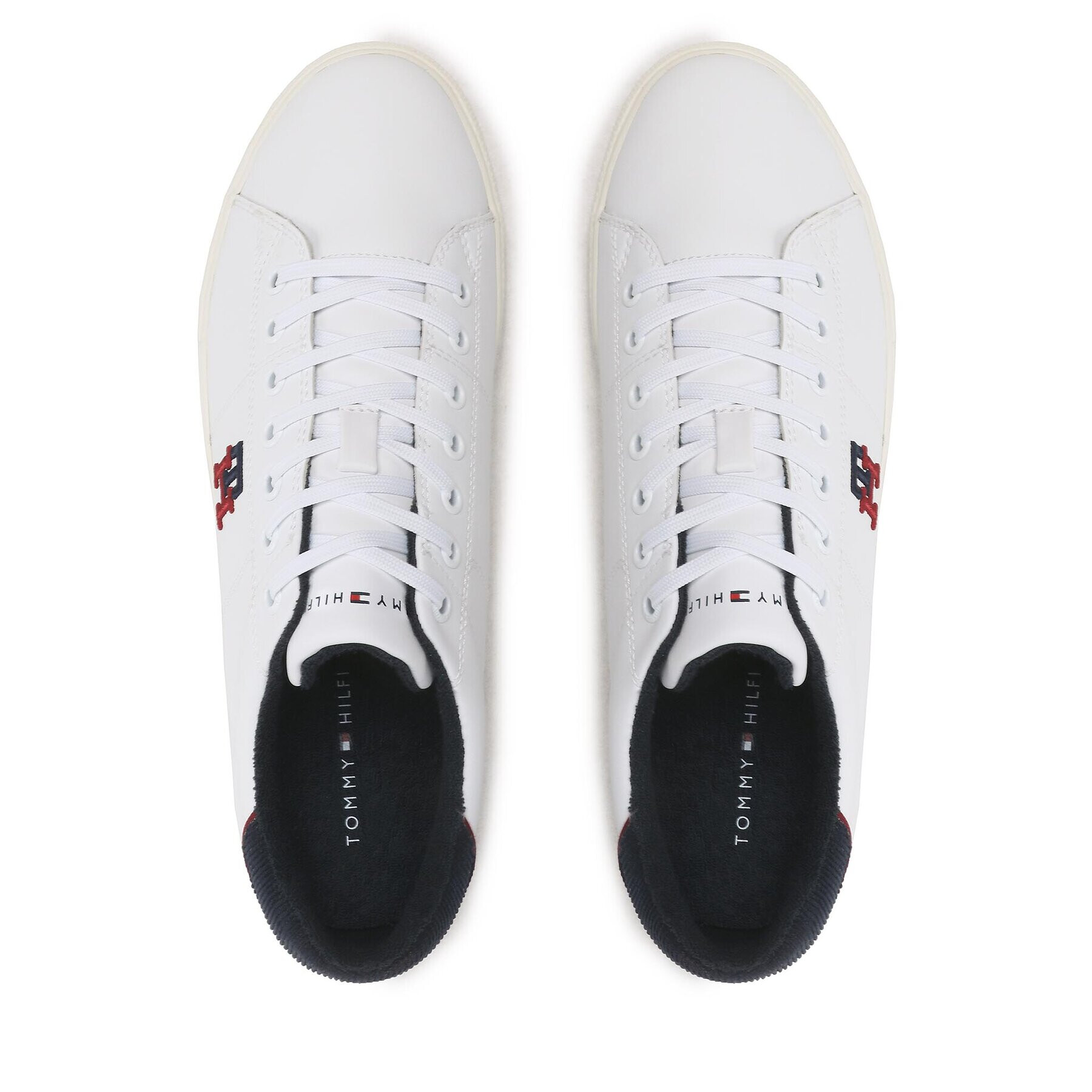 Tommy Hilfiger Superge Core Vulc Varsity Monogram FM0FM04350 Bela - Pepit.si