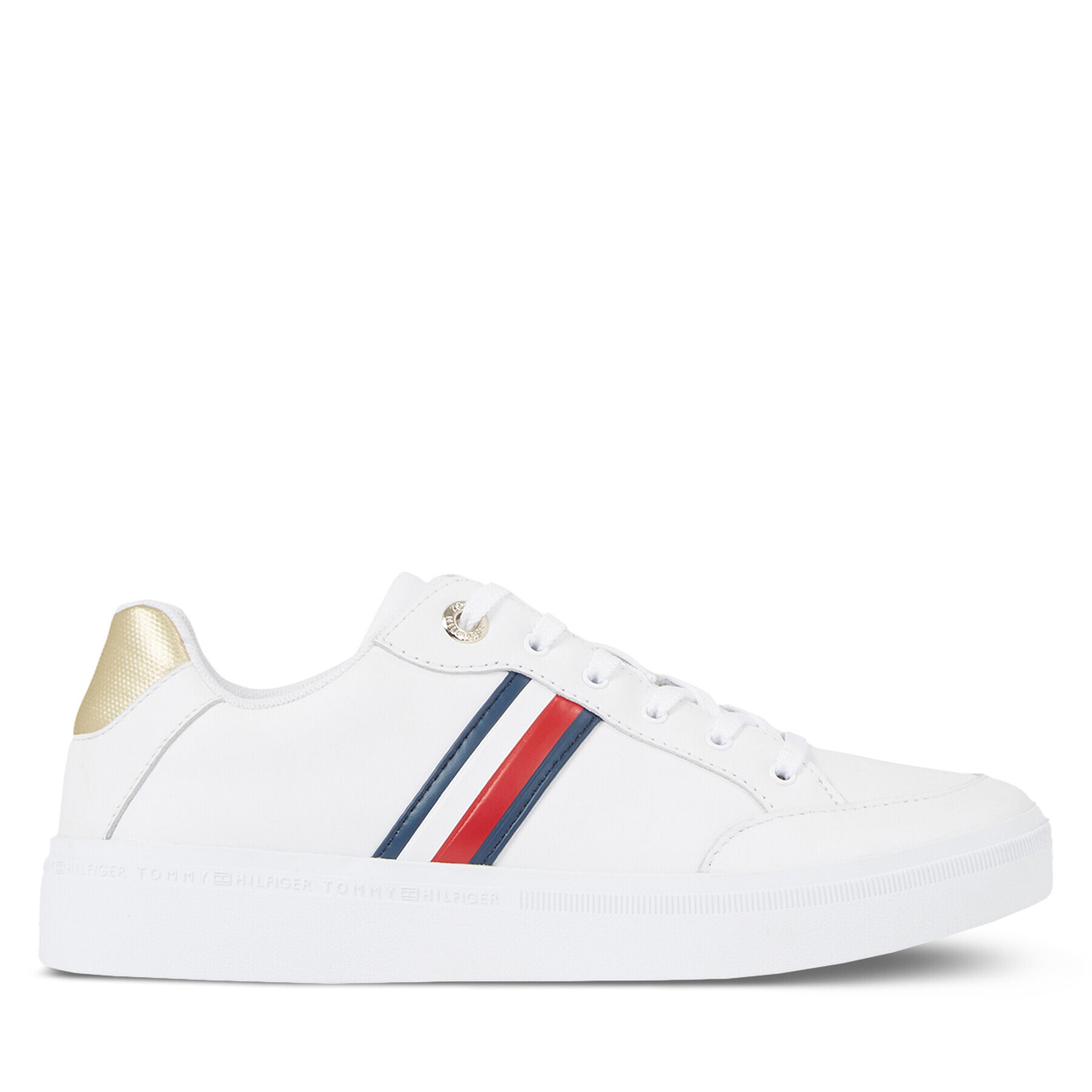 Tommy Hilfiger Superge Elevated Global Stripes Sneaker FW0FW07446 Bela - Pepit.si