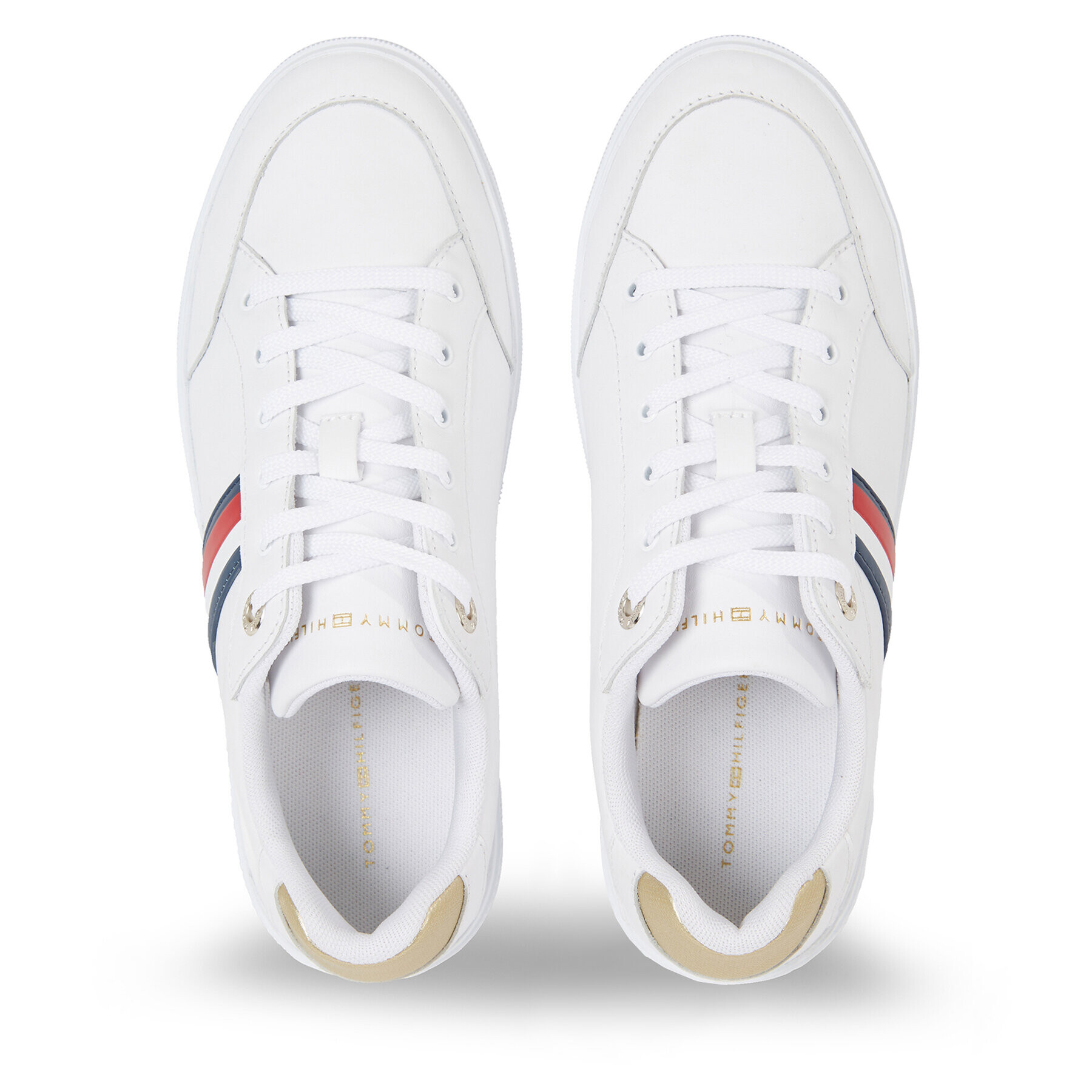 Tommy Hilfiger Superge Elevated Global Stripes Sneaker FW0FW07446 Bela - Pepit.si