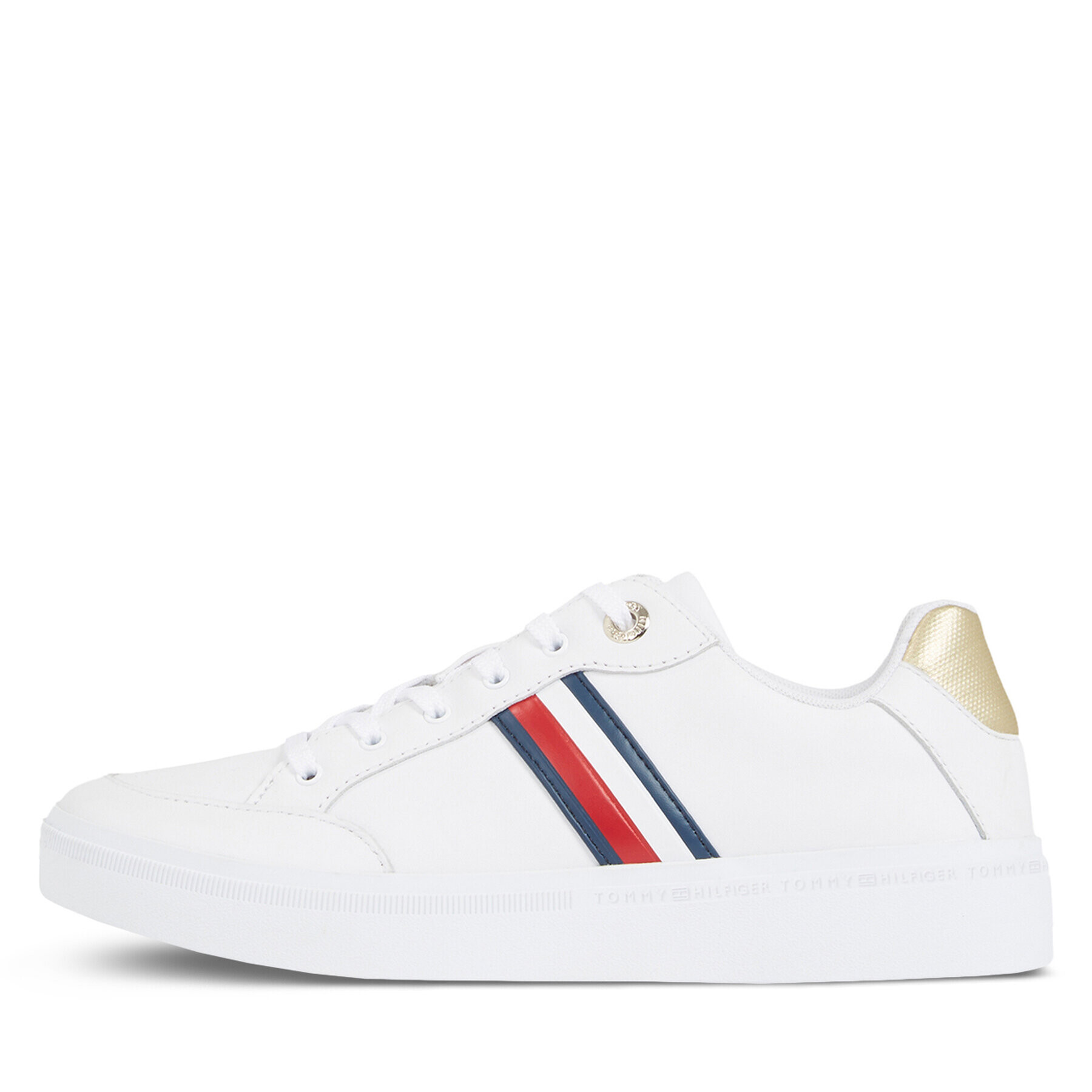 Tommy Hilfiger Superge Elevated Global Stripes Sneaker FW0FW07446 Bela - Pepit.si