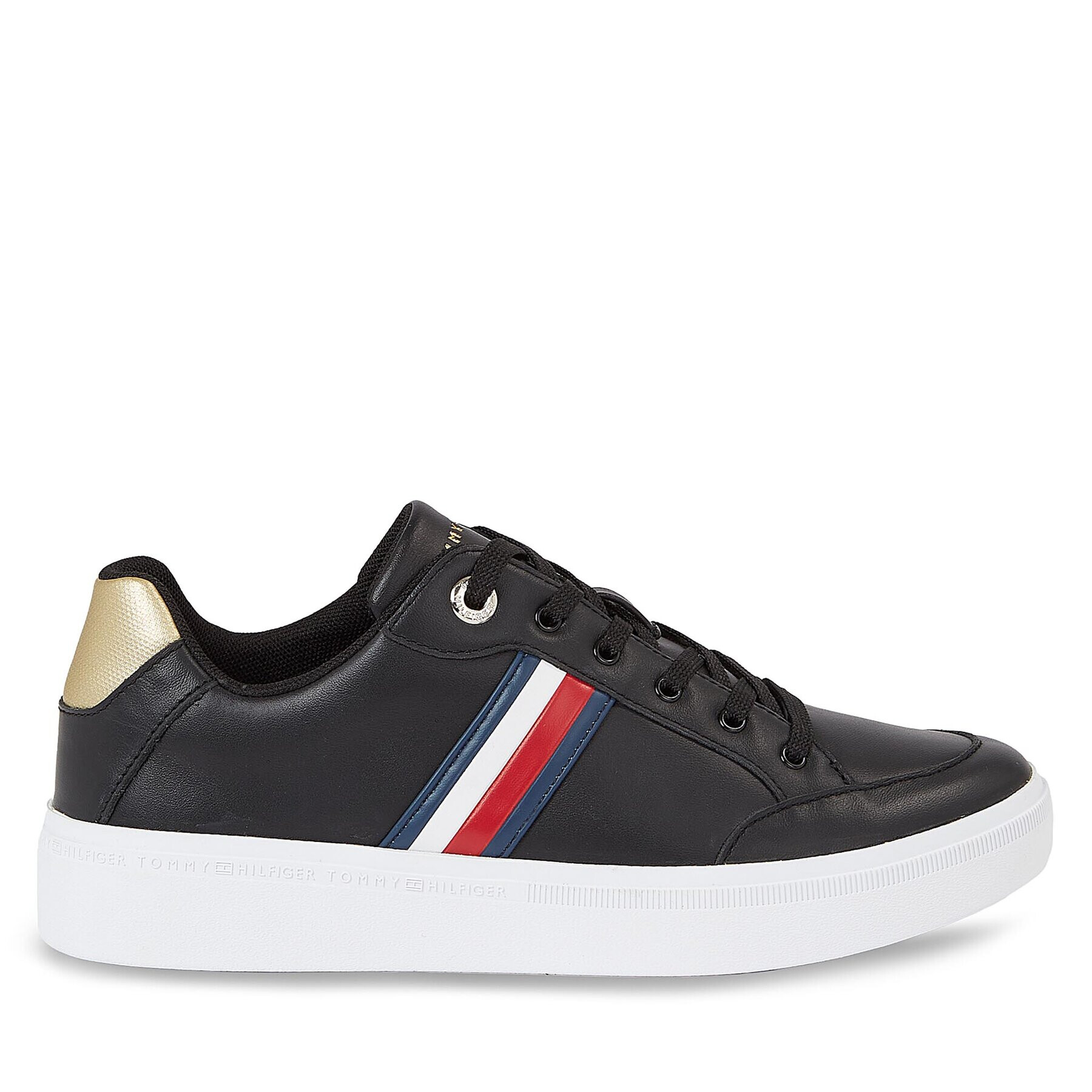 Tommy Hilfiger Superge Elevated Global Stripes Sneaker FW0FW07446 Črna - Pepit.si