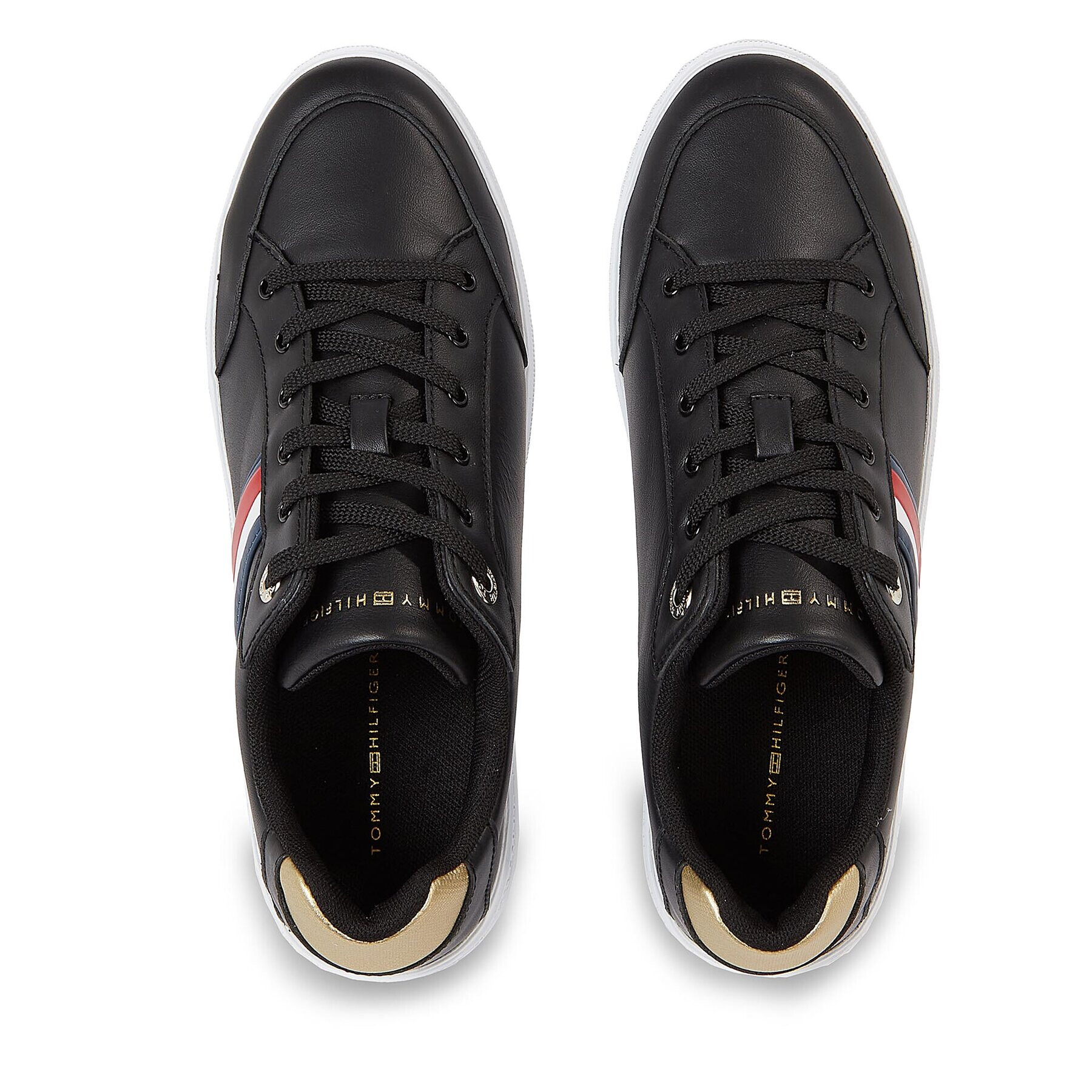 Tommy Hilfiger Superge Elevated Global Stripes Sneaker FW0FW07446 Črna - Pepit.si