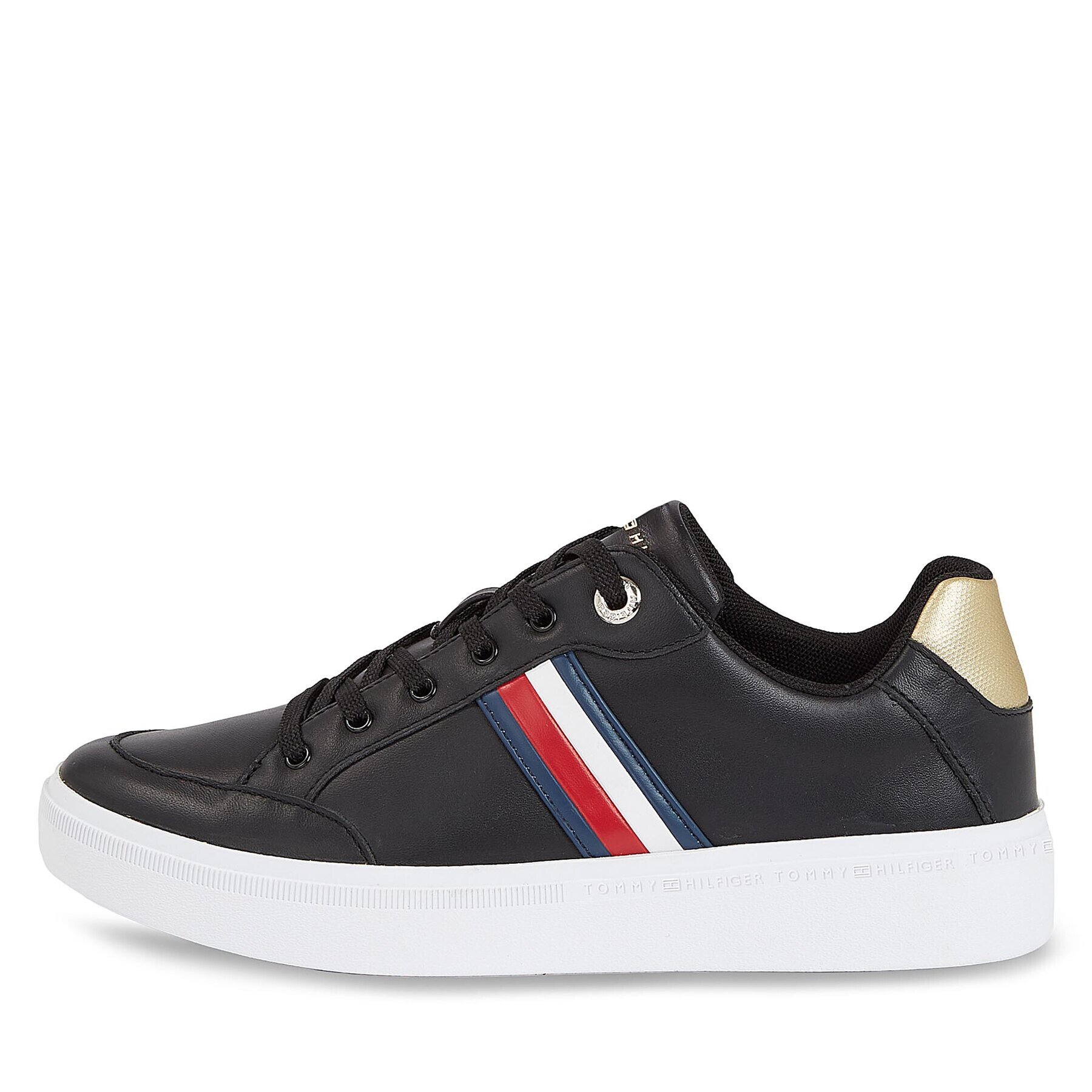 Tommy Hilfiger Superge Elevated Global Stripes Sneaker FW0FW07446 Črna - Pepit.si