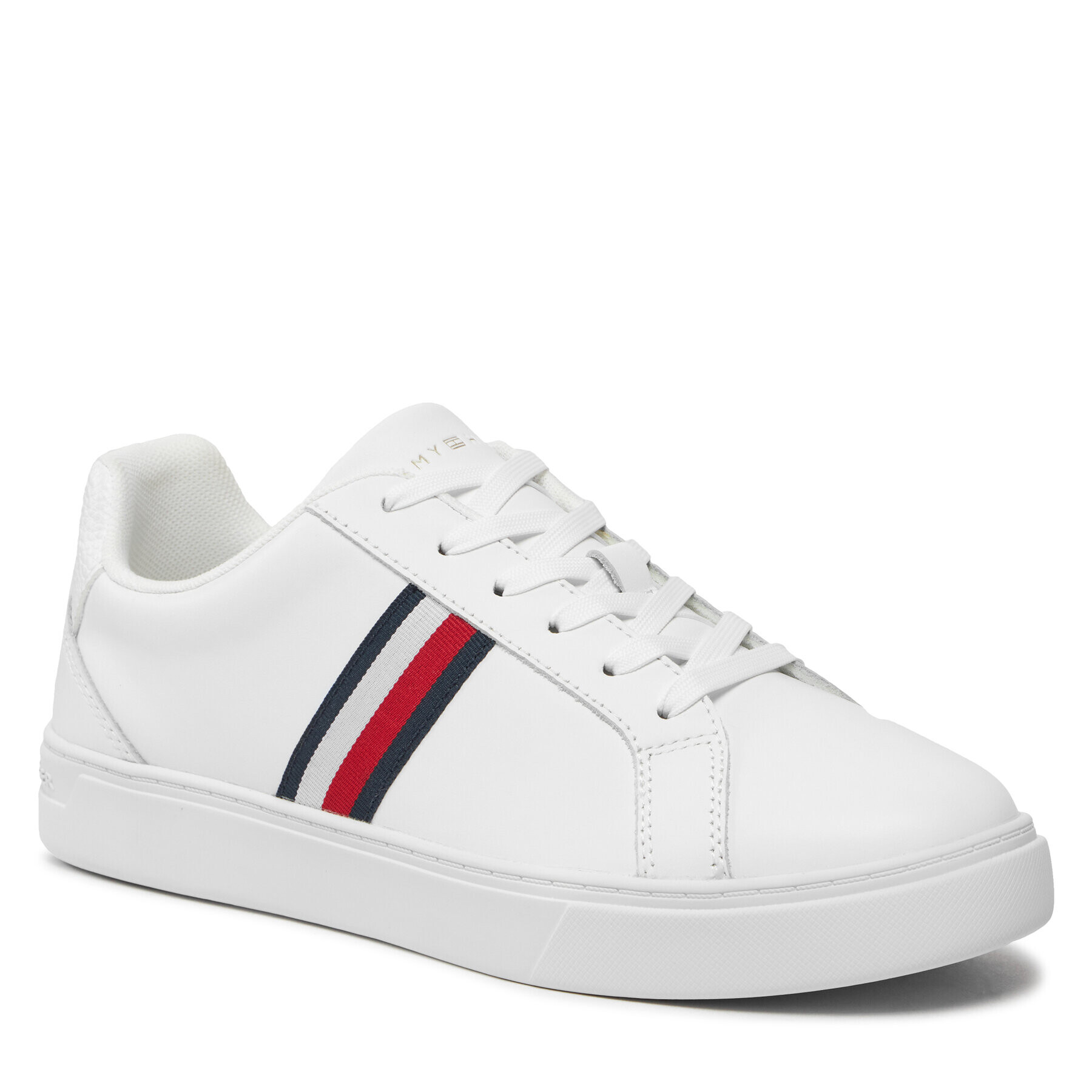 Tommy Hilfiger Superge Essential Court Sneaker Stripes FW0FW07779 Bela - Pepit.si