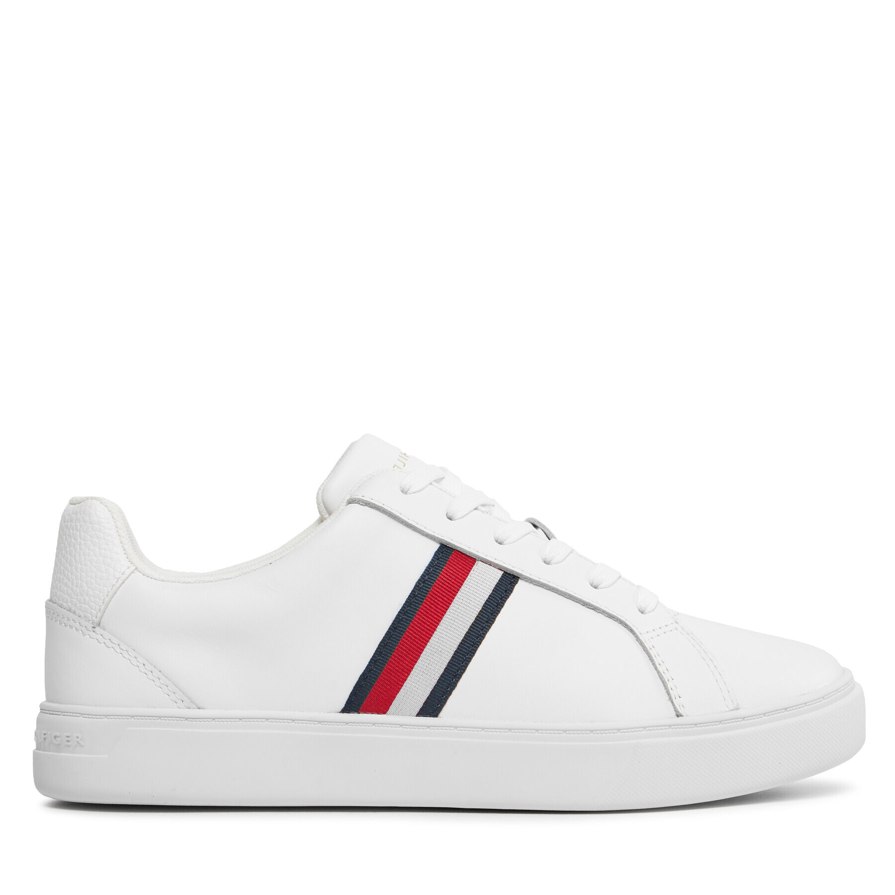 Tommy Hilfiger Superge Essential Court Sneaker Stripes FW0FW07779 Bela - Pepit.si