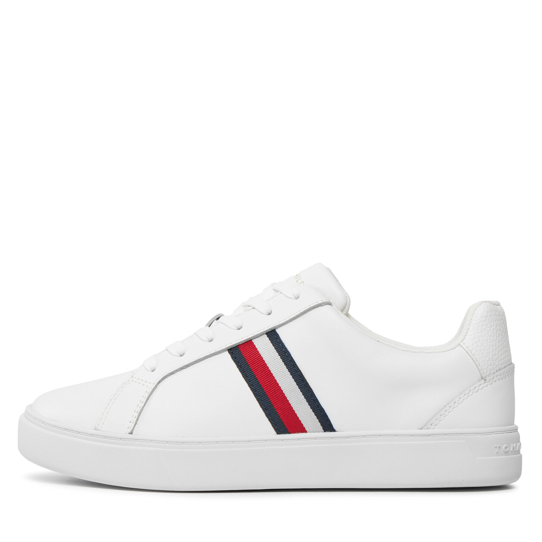 Tommy Hilfiger Superge Essential Court Sneaker Stripes FW0FW07779 Bela - Pepit.si