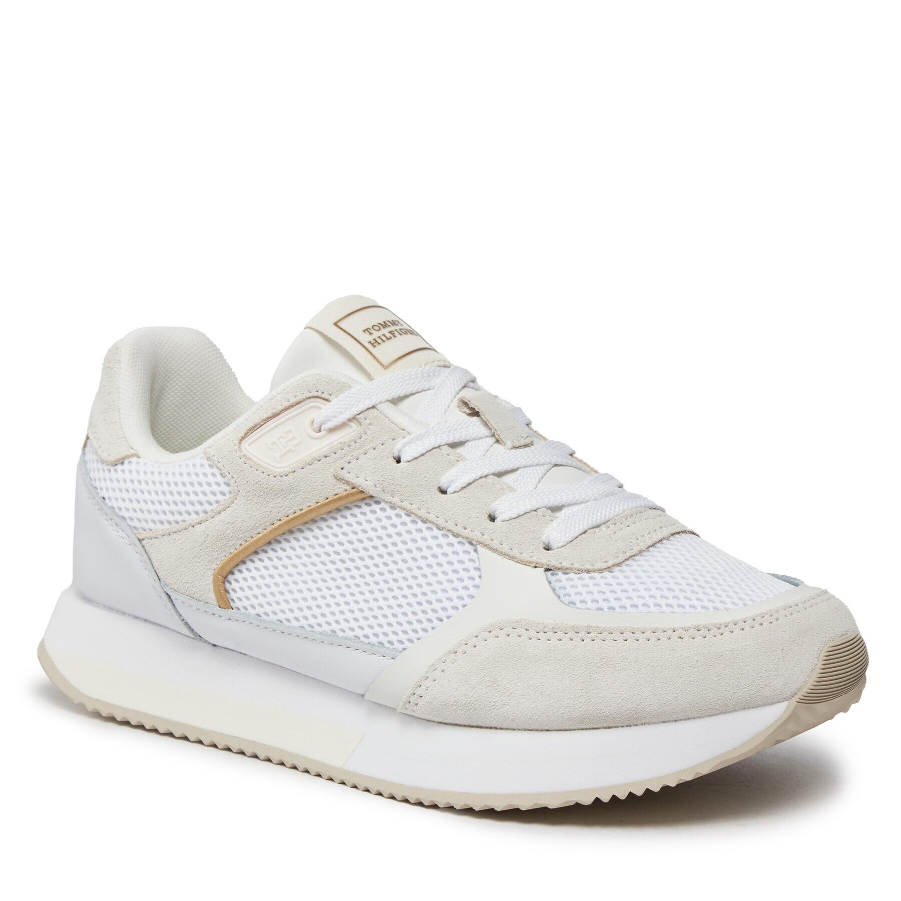 Tommy Hilfiger Superge Essential Elevated Runner FW0FW07700 Bela - Pepit.si