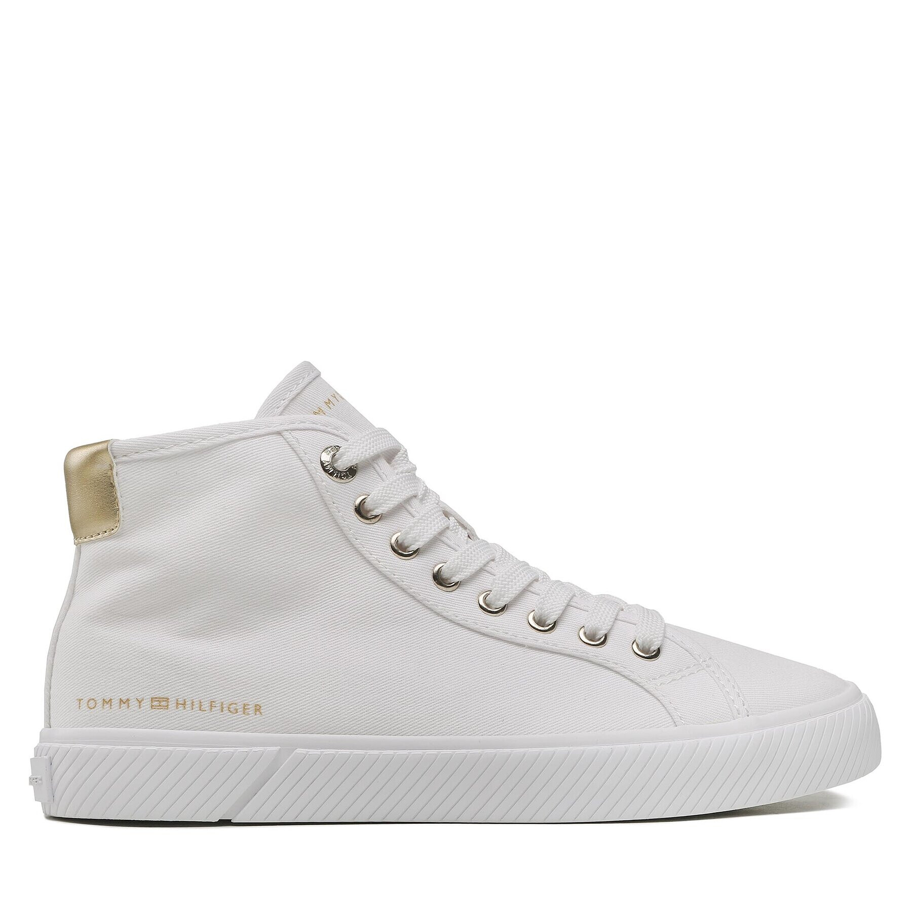 Tommy Hilfiger Superge Essential Highcut Sneaker FW0FW07120 Bela - Pepit.si