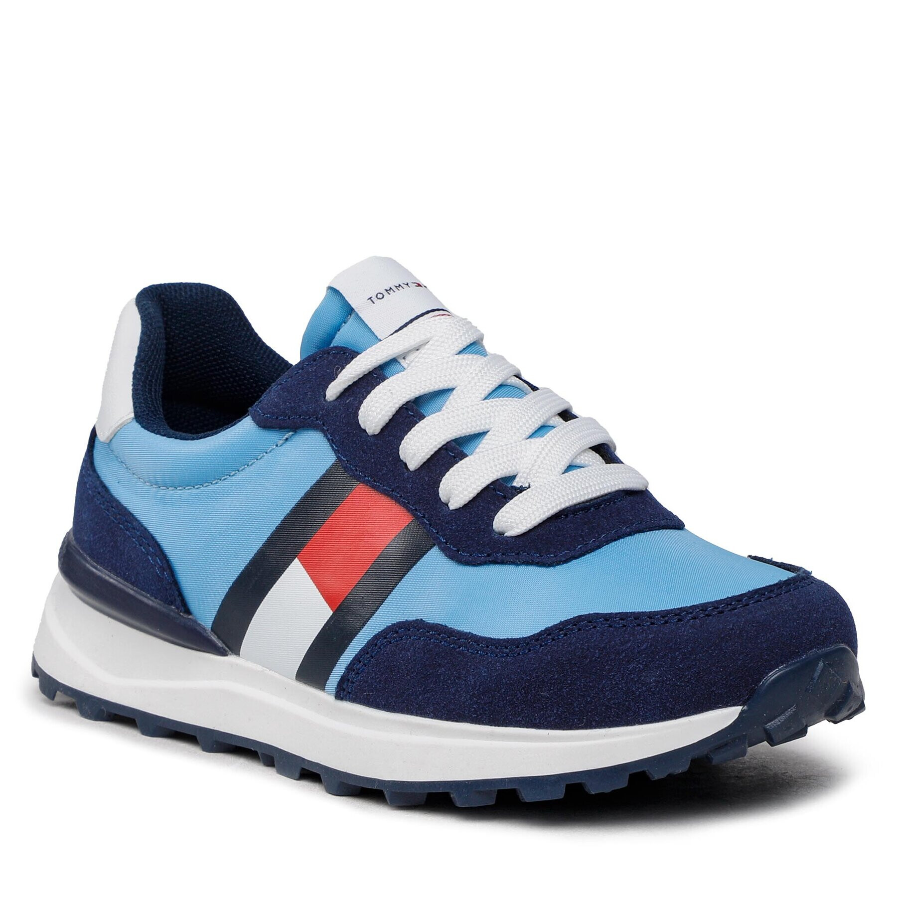 Tommy Hilfiger Superge Flag Low Cut Lace-Up Sneaker T3X9-32886-1587 M Modra - Pepit.si