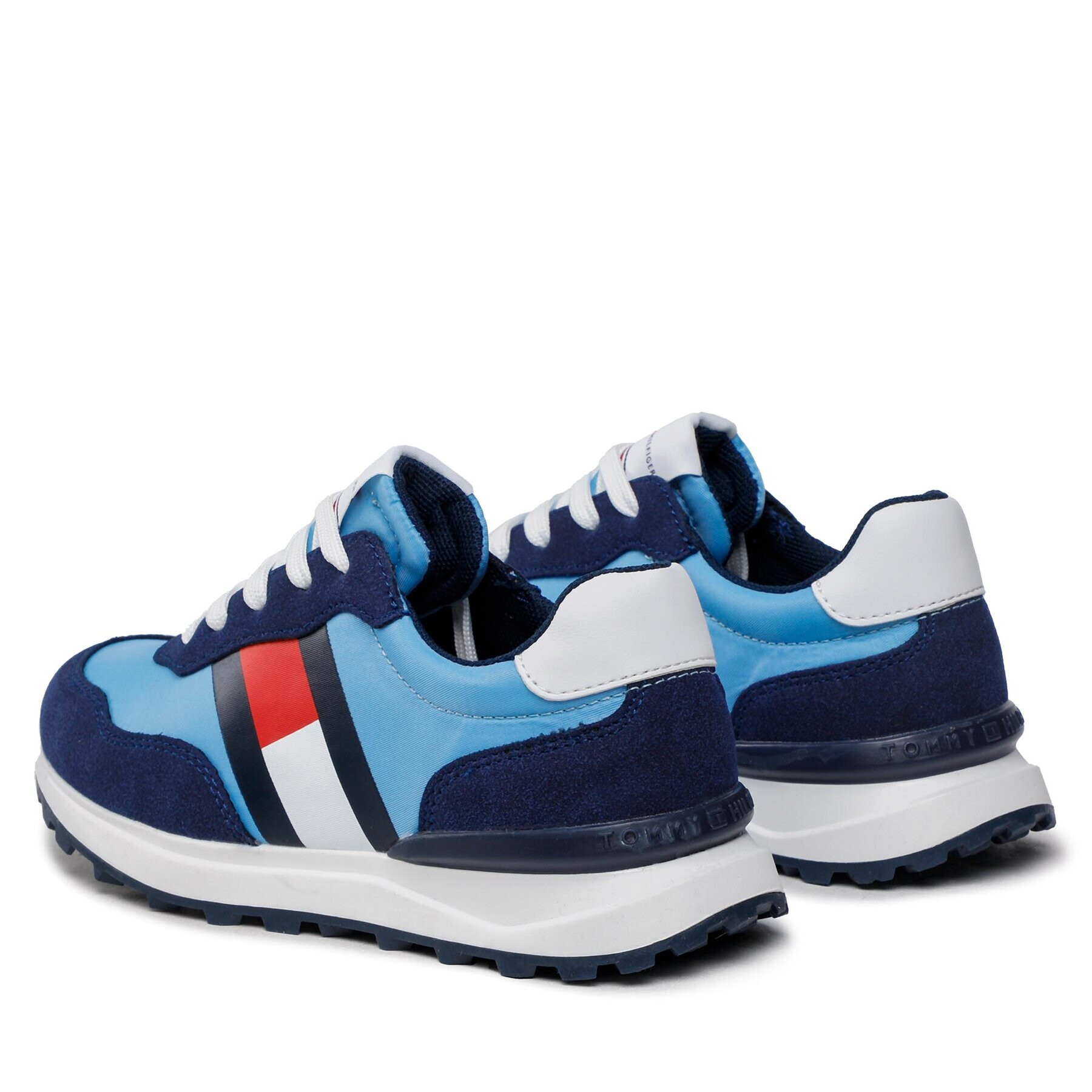 Tommy Hilfiger Superge Flag Low Cut Lace-Up Sneaker T3X9-32886-1587 M Modra - Pepit.si