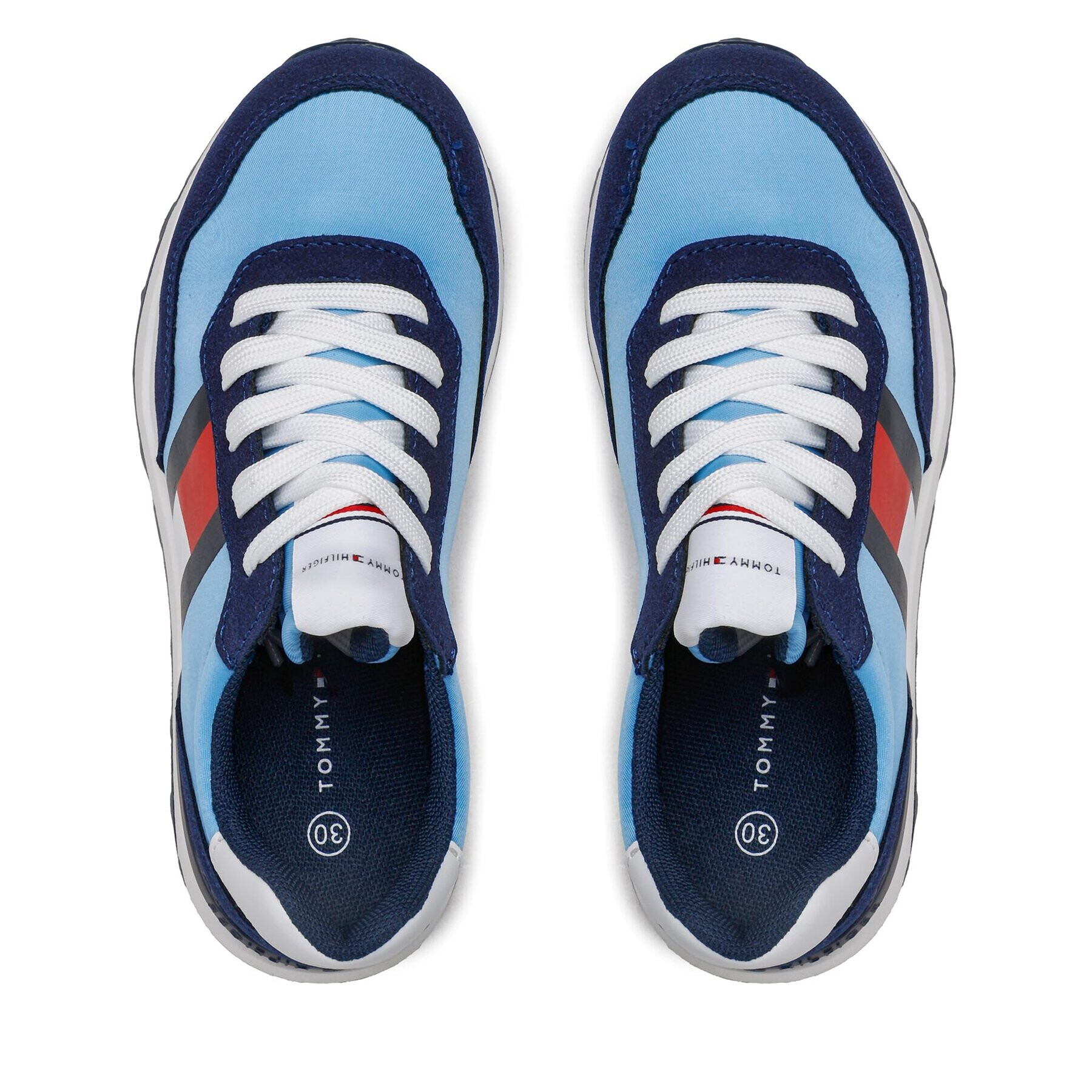 Tommy Hilfiger Superge Flag Low Cut Lace-Up Sneaker T3X9-32886-1587 M Modra - Pepit.si