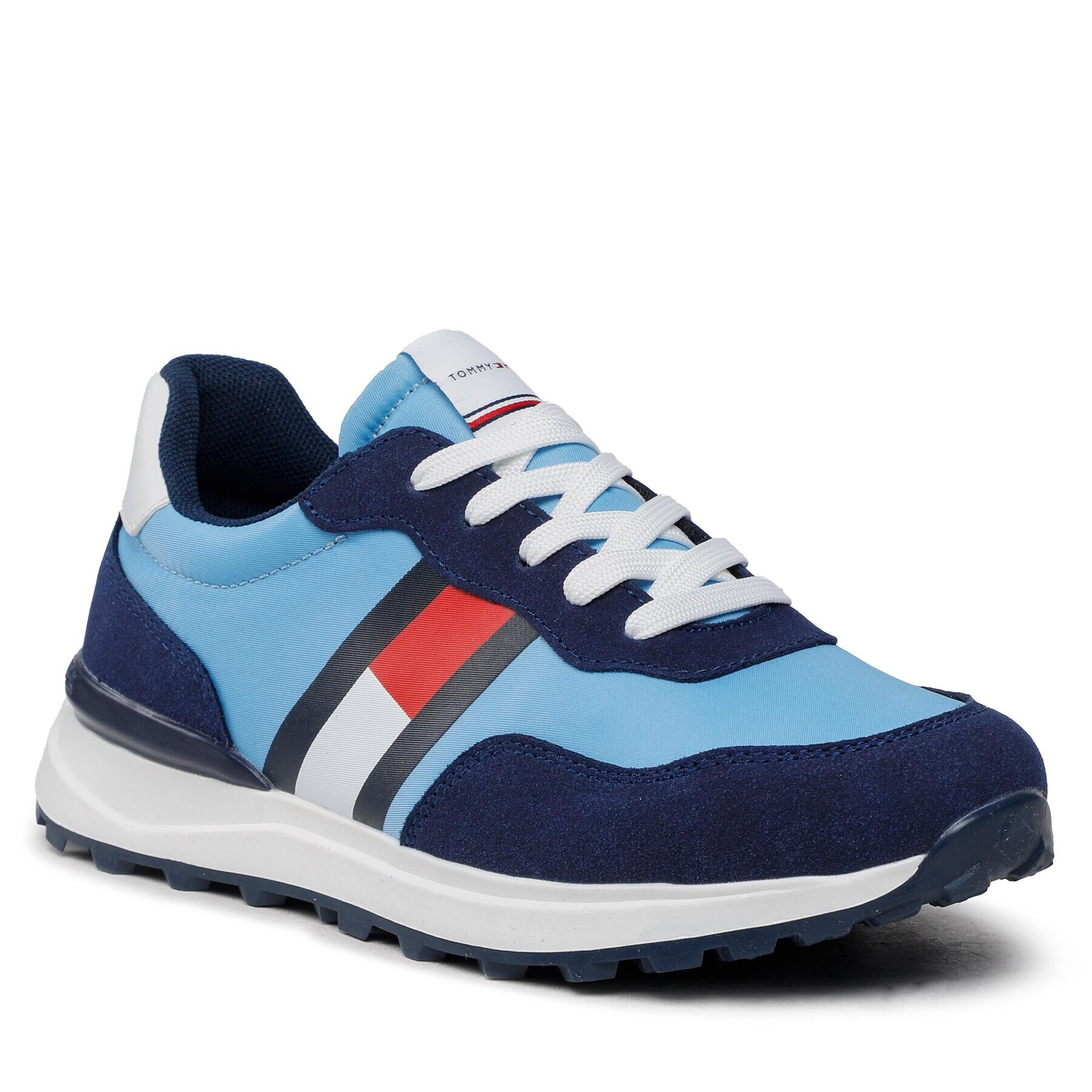 Tommy Hilfiger Superge Flag Low Cut Lace-Up Sneaker T3X9-32886-1587 S Modra - Pepit.si