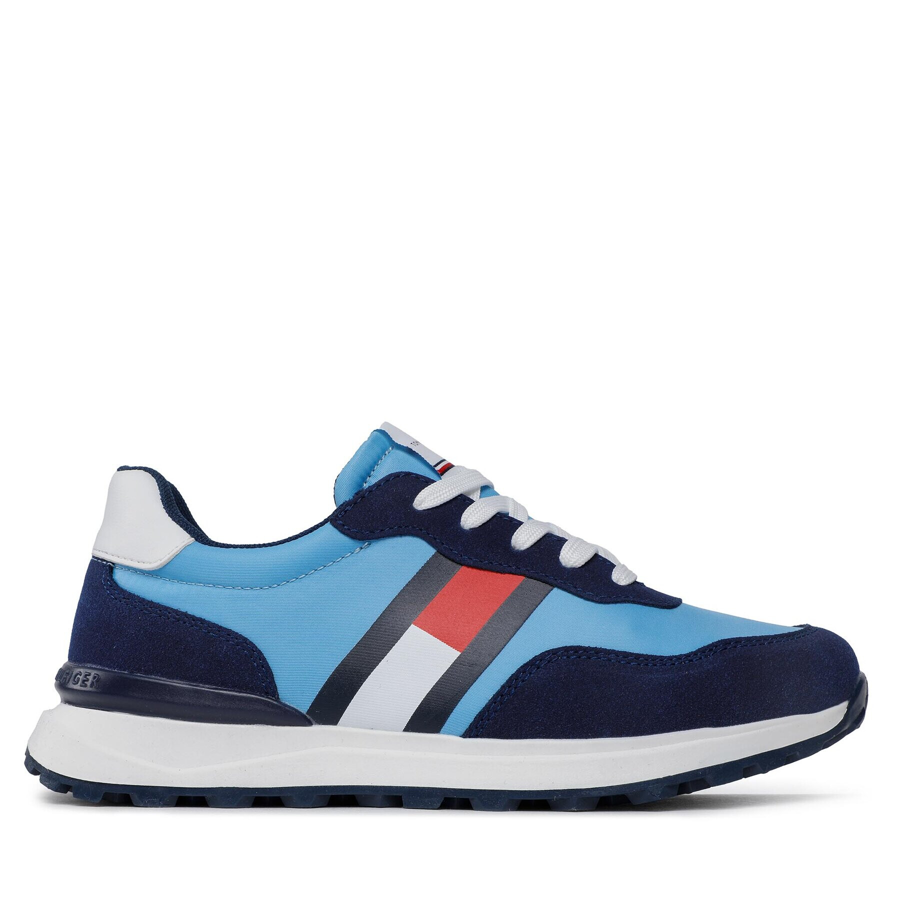 Tommy Hilfiger Superge Flag Low Cut Lace-Up Sneaker T3X9-32886-1587 S Modra - Pepit.si