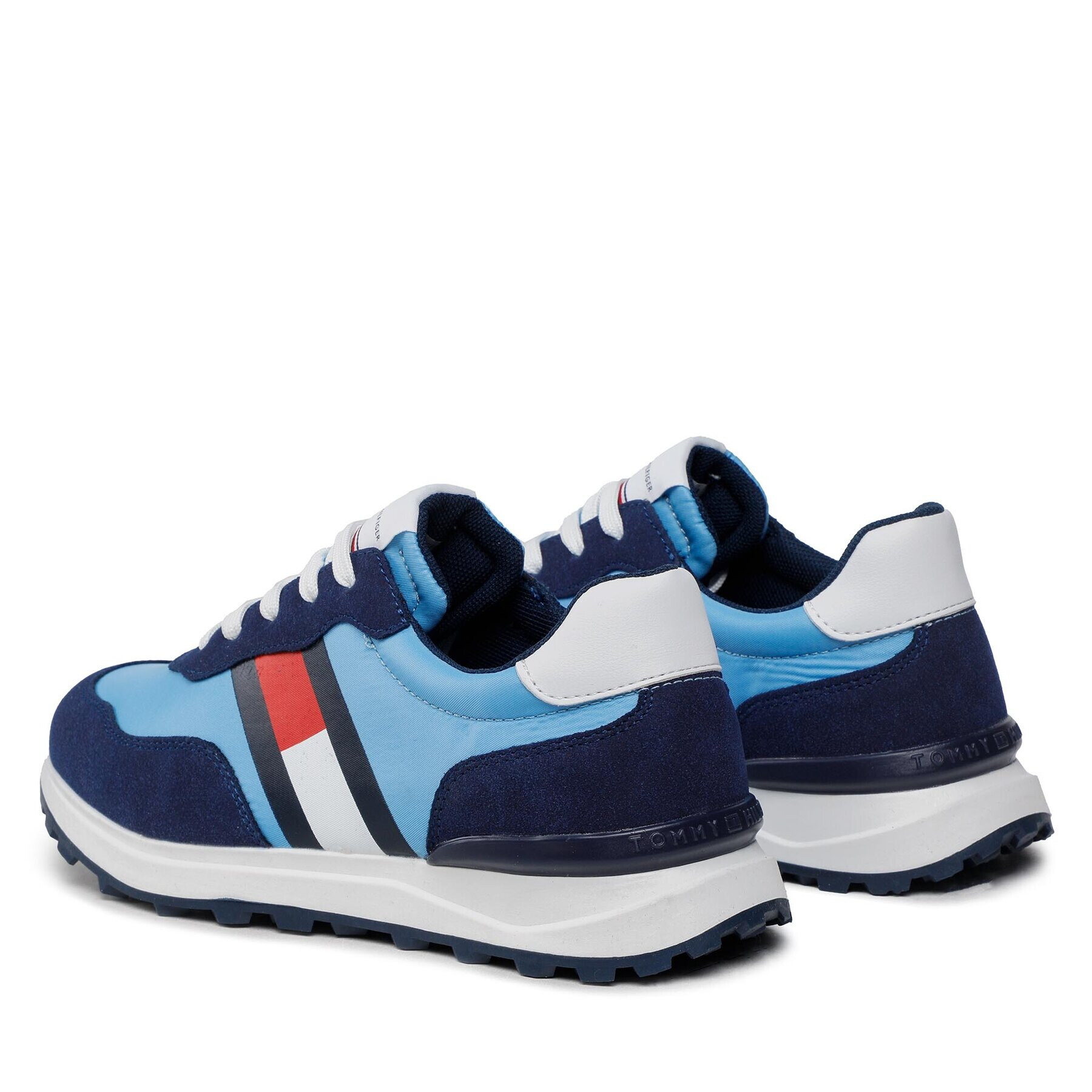 Tommy Hilfiger Superge Flag Low Cut Lace-Up Sneaker T3X9-32886-1587 S Modra - Pepit.si