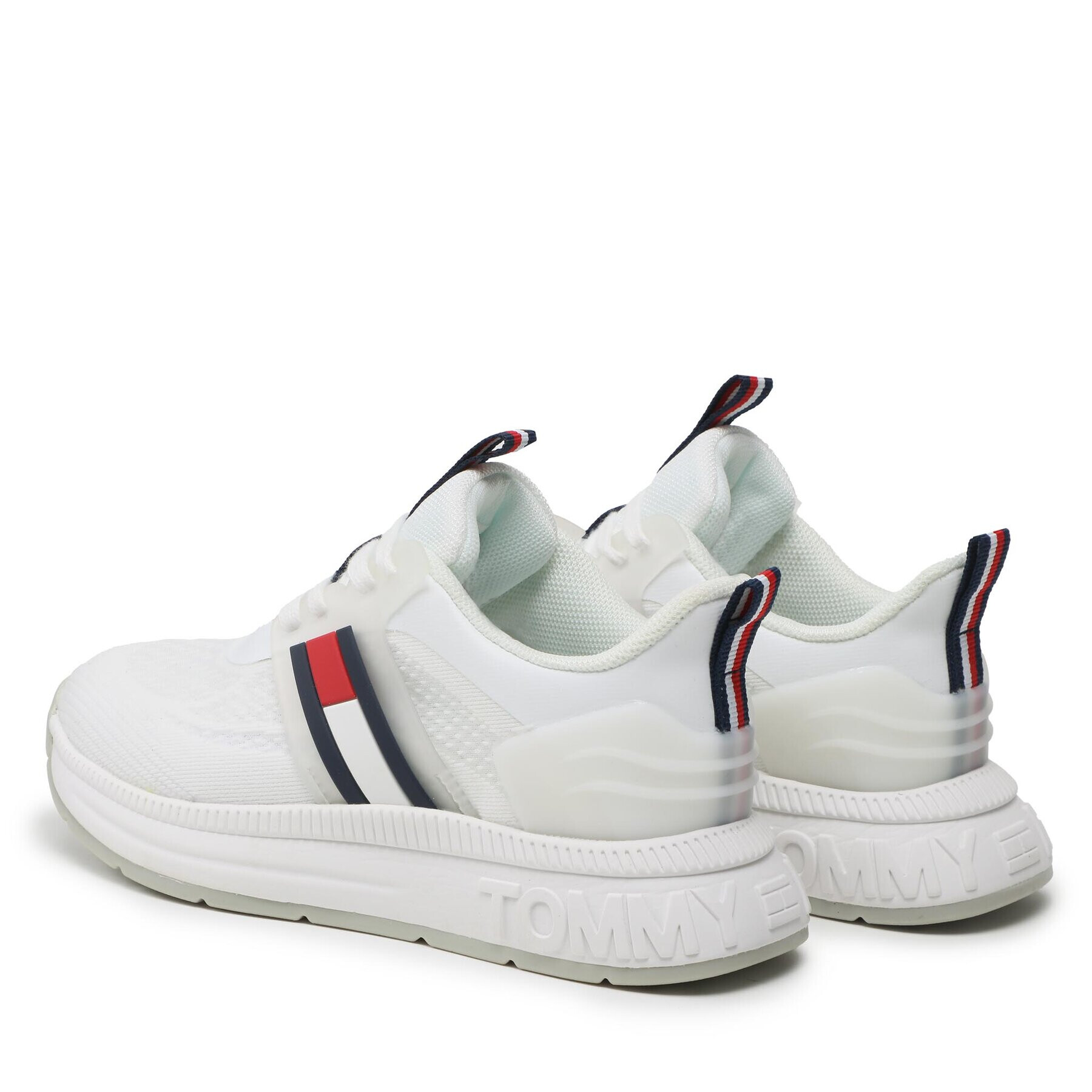 Tommy Hilfiger Superge Flag Low Cut Lace-Up T3A9-32747-0308100 M Bela - Pepit.si