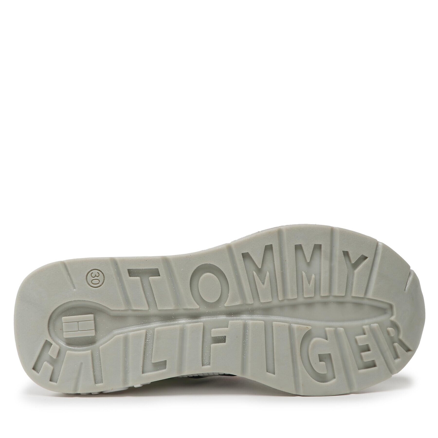 Tommy Hilfiger Superge Flag Low Cut Lace-Up T3A9-32747-0308100 M Bela - Pepit.si