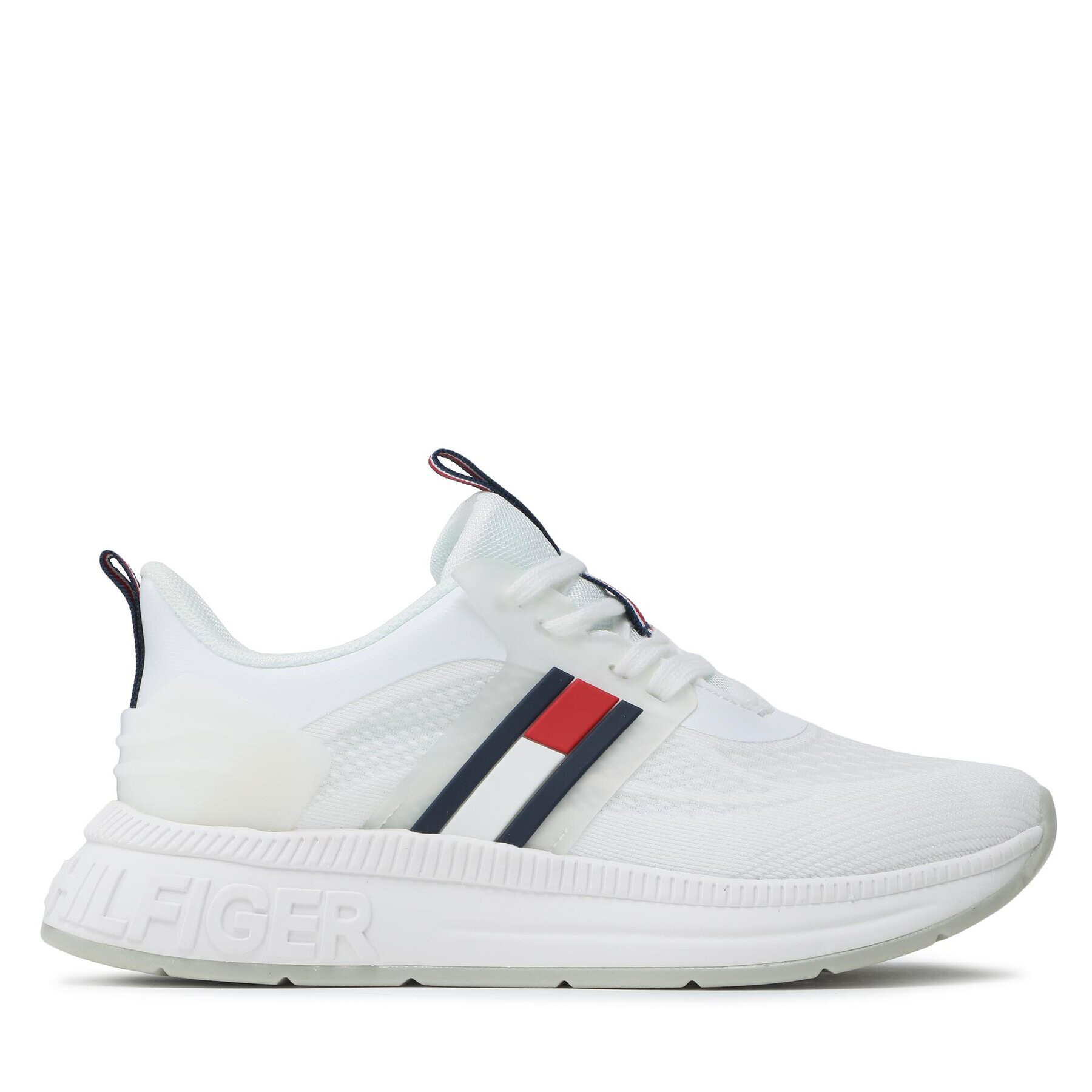 Tommy Hilfiger Superge Flag Low Cut Lace-Up T3A9-32747-0308100 S Bela - Pepit.si