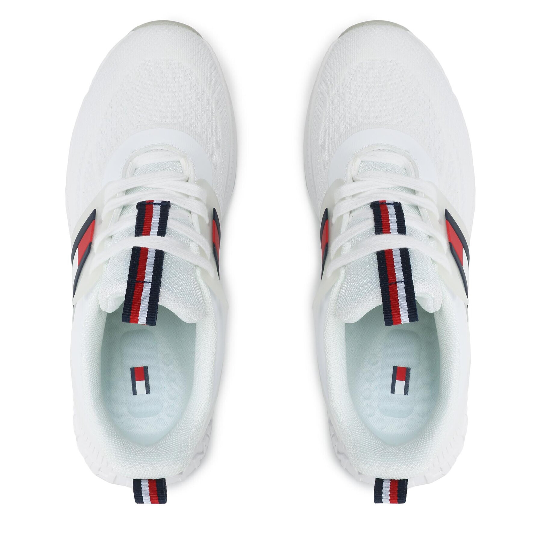 Tommy Hilfiger Superge Flag Low Cut Lace-Up T3A9-32747-0308100 S Bela - Pepit.si