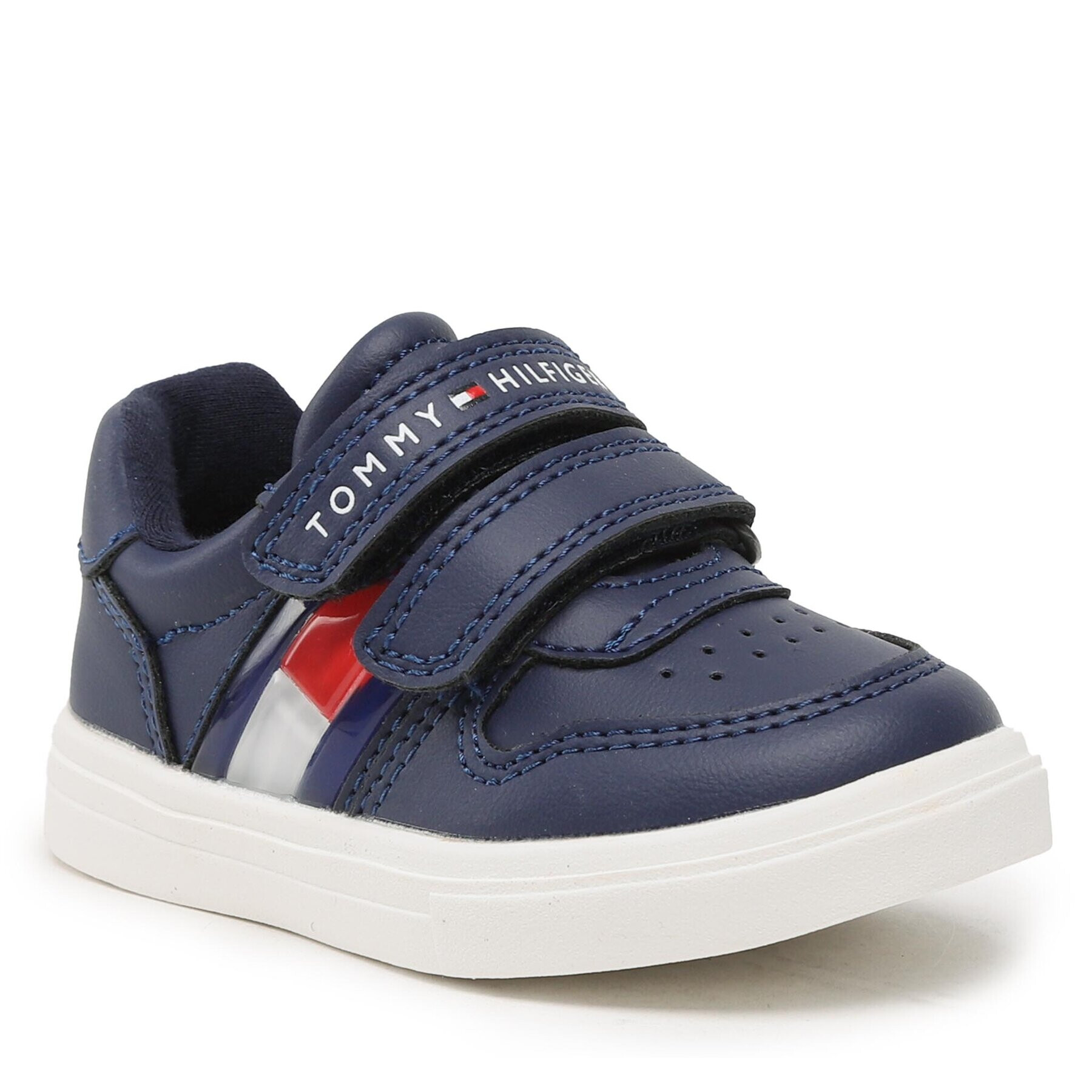 Tommy Hilfiger Superge Flag Low Cut Velcro Sneaker T1B9-32841-1355 M Mornarsko modra - Pepit.si