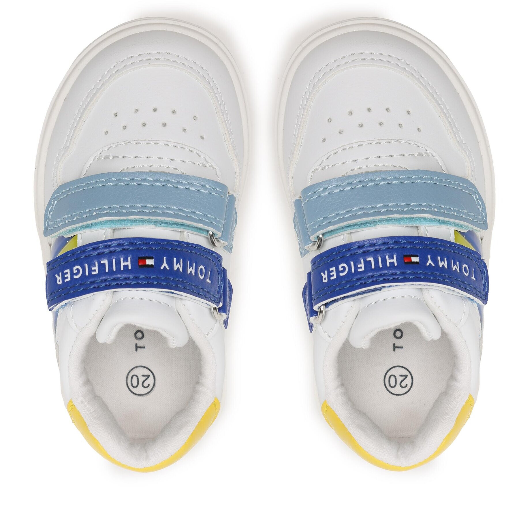 Tommy Hilfiger Superge Flag Low Cut Velcro Sneaker T1B9-32842-1355 M Bela - Pepit.si