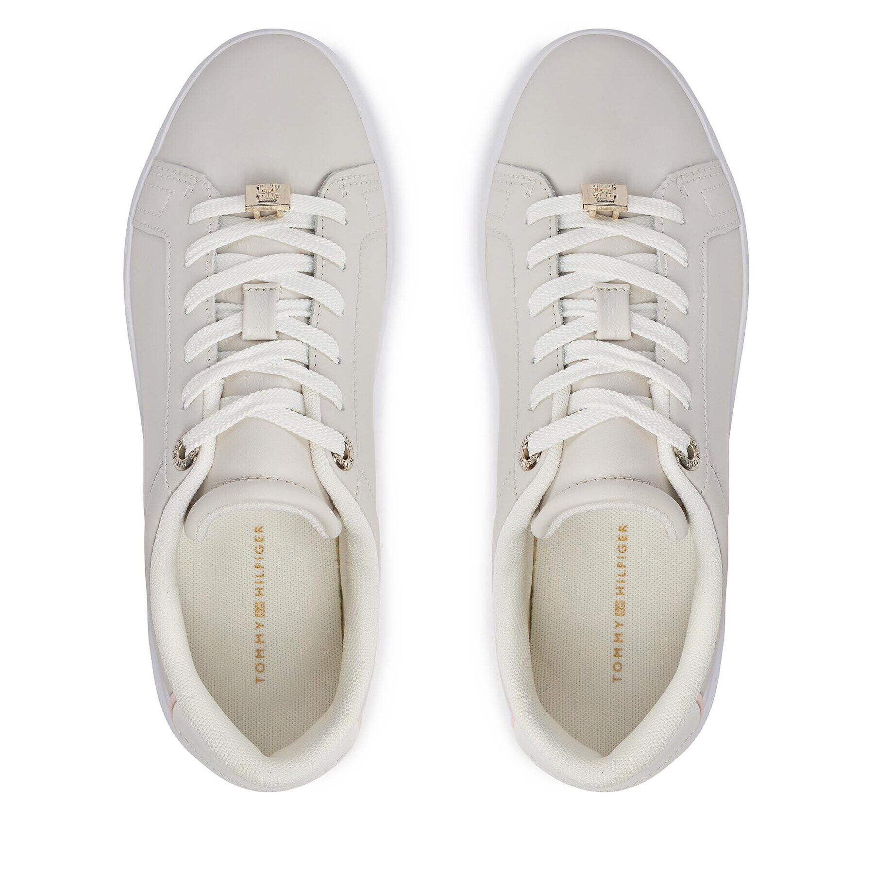 Tommy Hilfiger Superge Golden Hw Court Sneaker FW0FW07702 Siva - Pepit.si