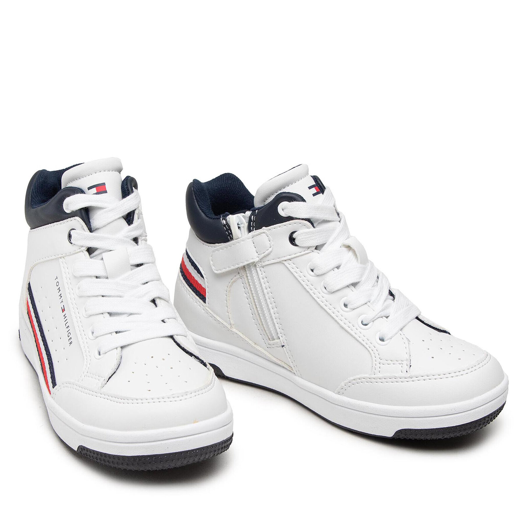 Tommy Hilfiger Superge High Top Lace-Up Sneaker T3B4-32051-0621 M Bela - Pepit.si