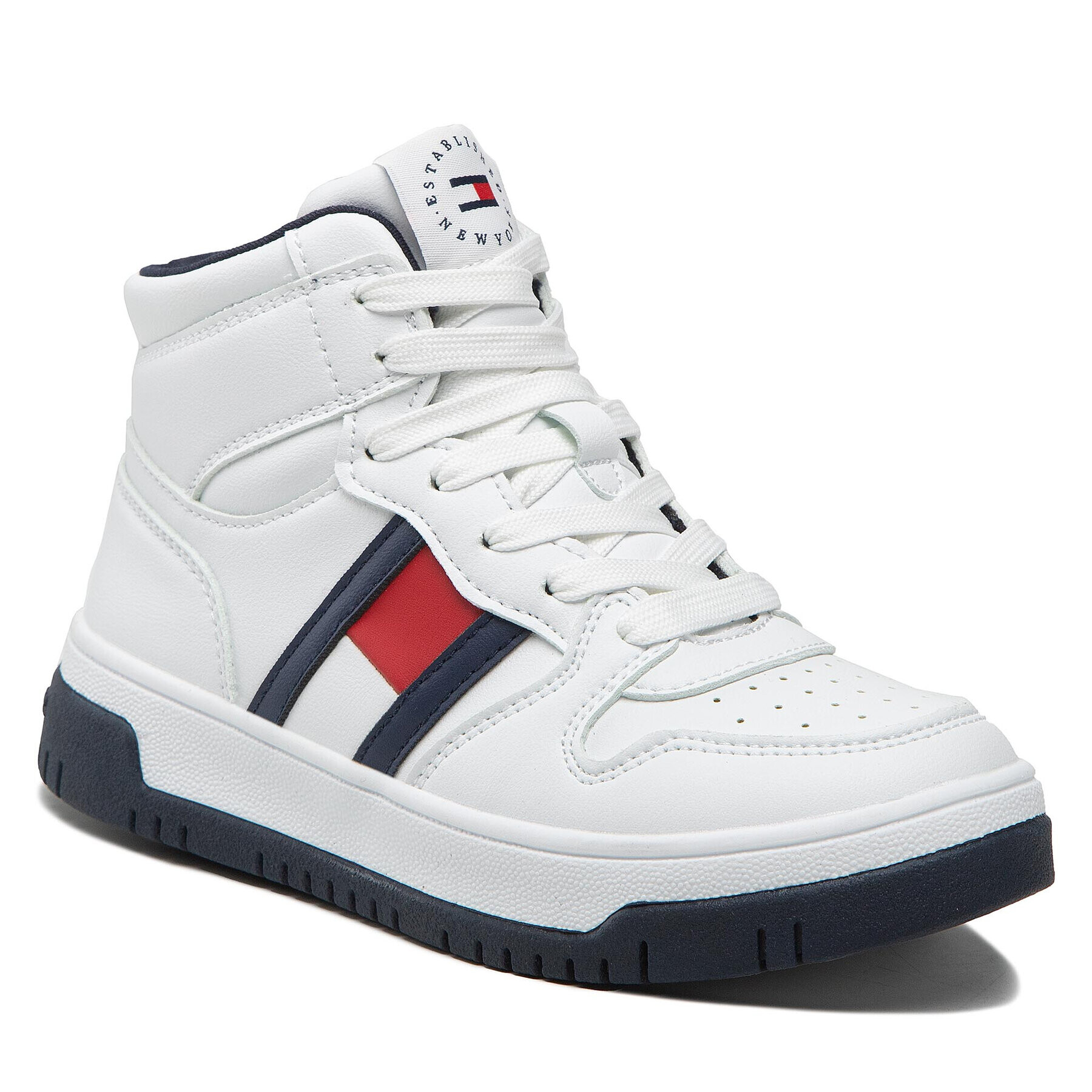 Tommy Hilfiger Superge High Top Lace-Up Sneaker T3B9-32485-1351 M Bela - Pepit.si