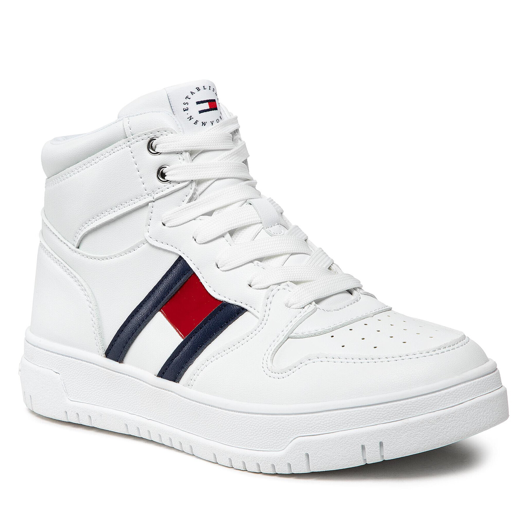 Tommy Hilfiger Superge HighTop Lace-Up Sneaker T3A9-32345-1351 S Bela - Pepit.si