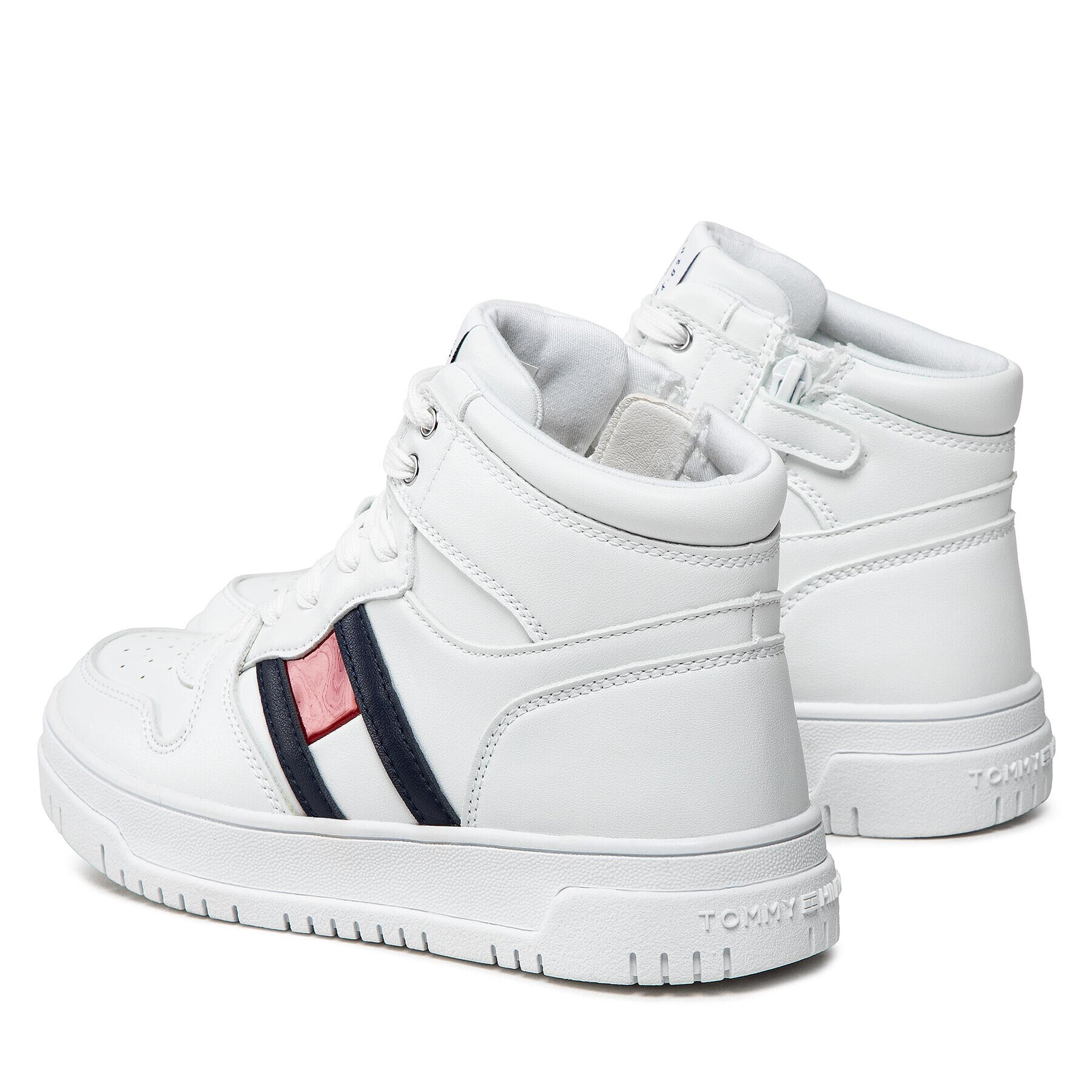 Tommy Hilfiger Superge HighTop Lace-Up Sneaker T3A9-32345-1351 S Bela - Pepit.si