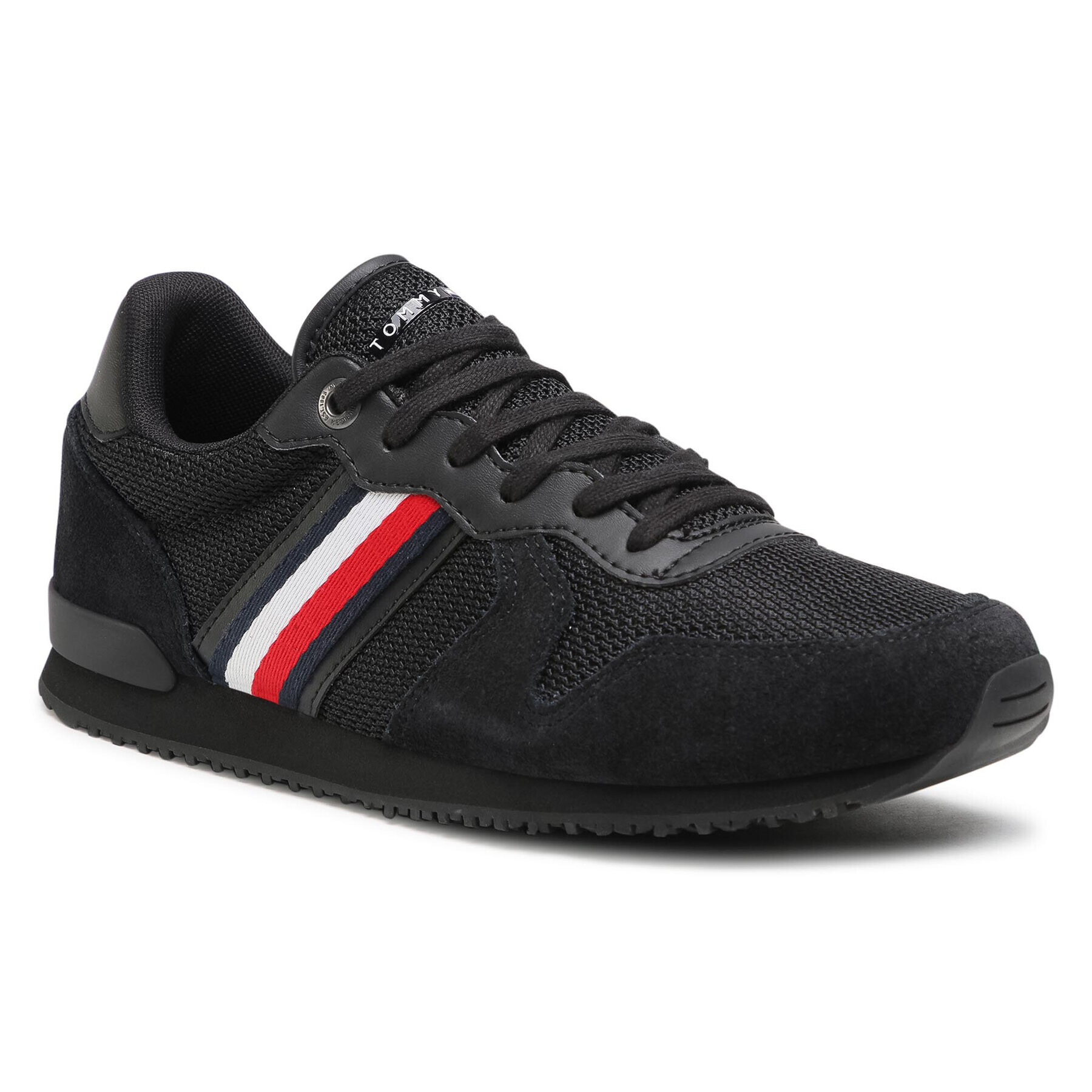 Tommy Hilfiger Superge Iconic Material Mix Runner FM0FM03470 Črna - Pepit.si