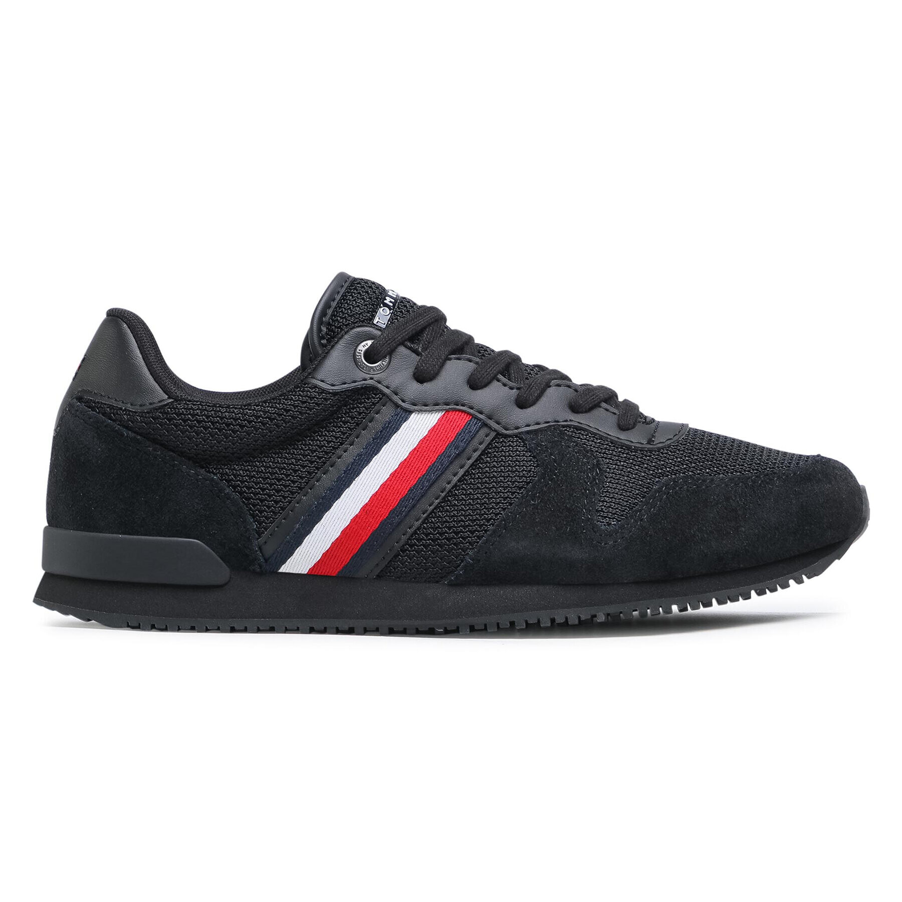 Tommy Hilfiger Superge Iconic Material Mix Runner FM0FM03470 Črna - Pepit.si