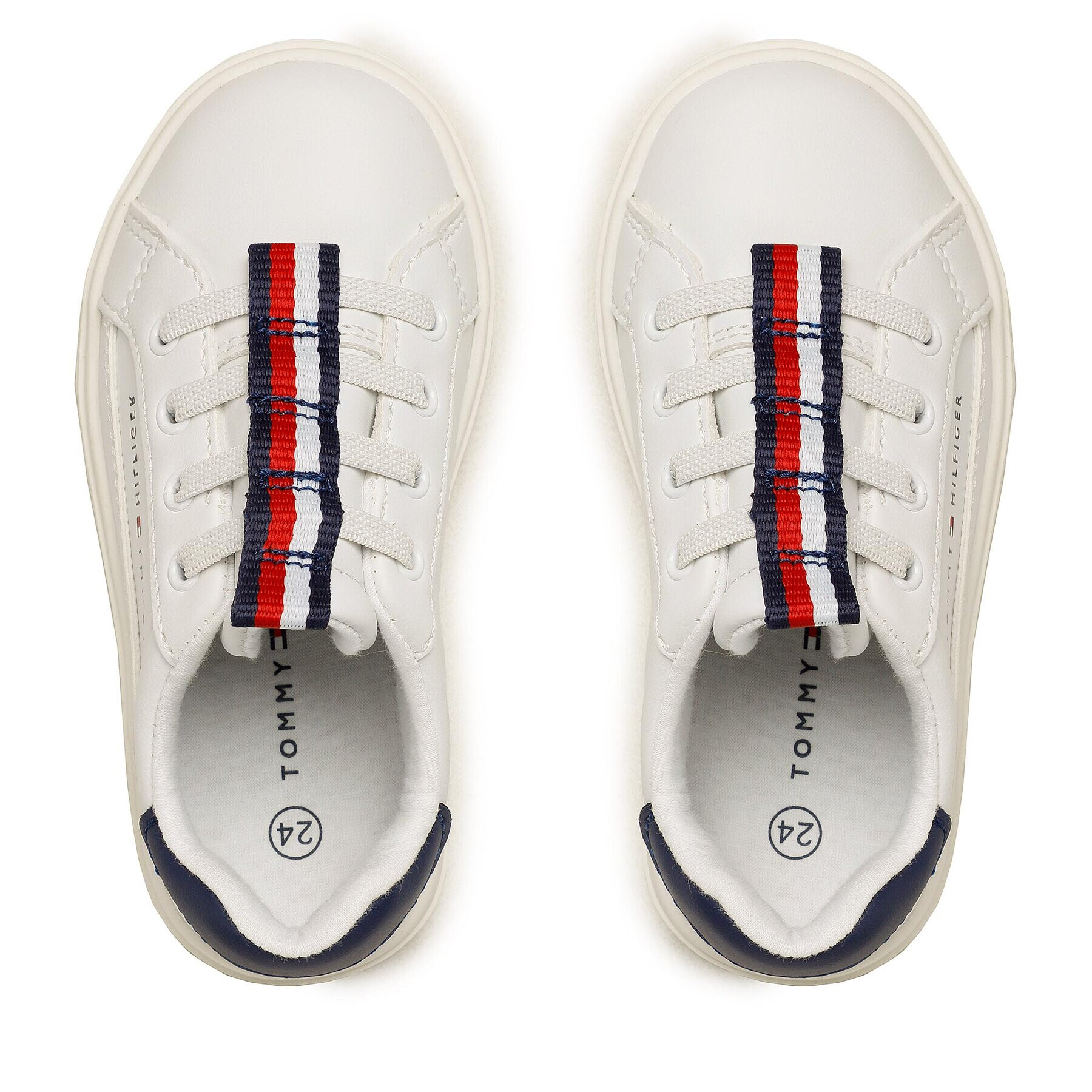 Tommy Hilfiger Superge Low Cut Lace-Up Sneaker T1B9-32844-1355 S Bela - Pepit.si