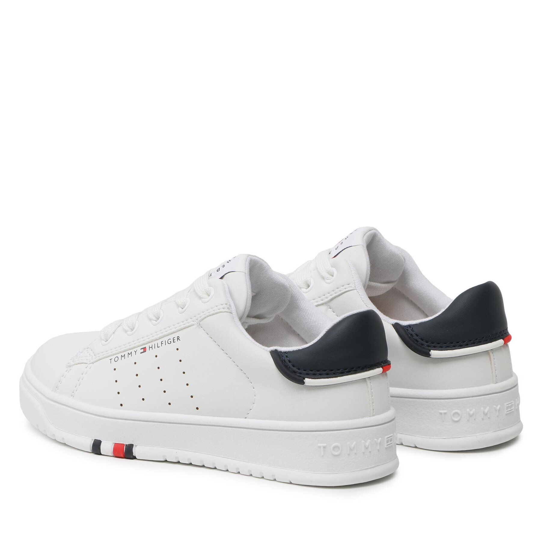 Tommy Hilfiger Superge Low Cut Lace-Up Sneaker T3B4-32222-1355 M Bela - Pepit.si