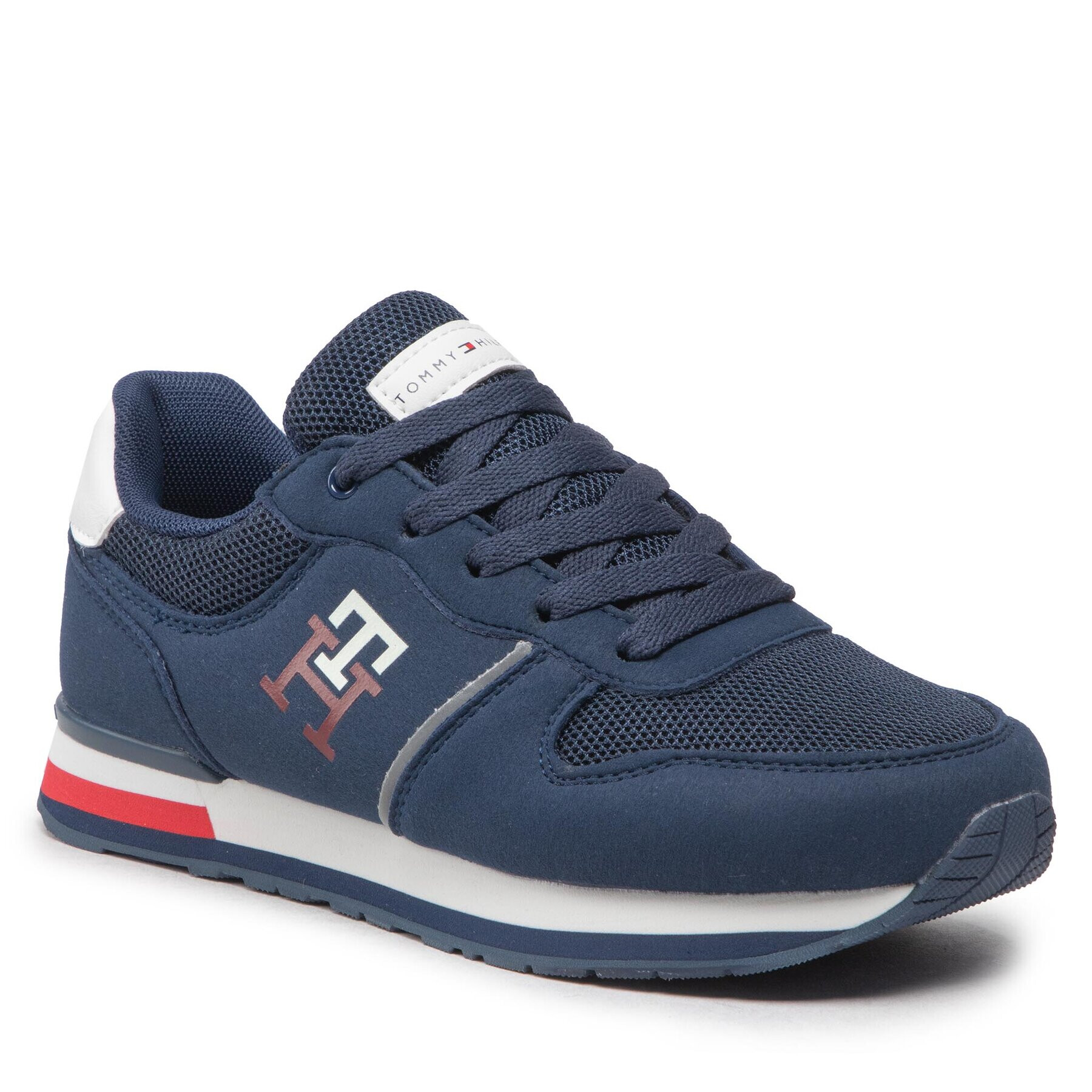 Tommy Hilfiger Superge Low Cut Lace-Up Sneaker T3B9-32492-1450 S Mornarsko modra - Pepit.si