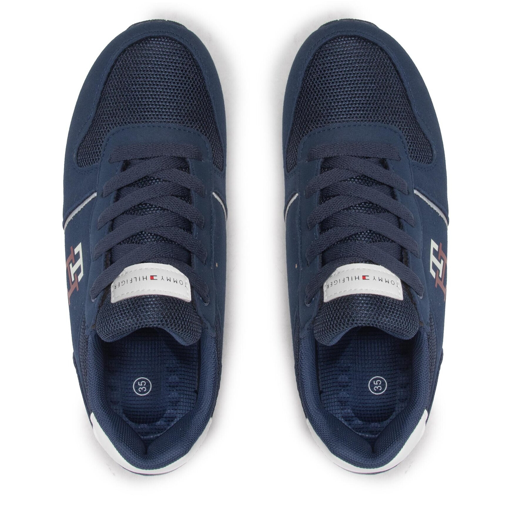 Tommy Hilfiger Superge Low Cut Lace-Up Sneaker T3B9-32492-1450 S Mornarsko modra - Pepit.si